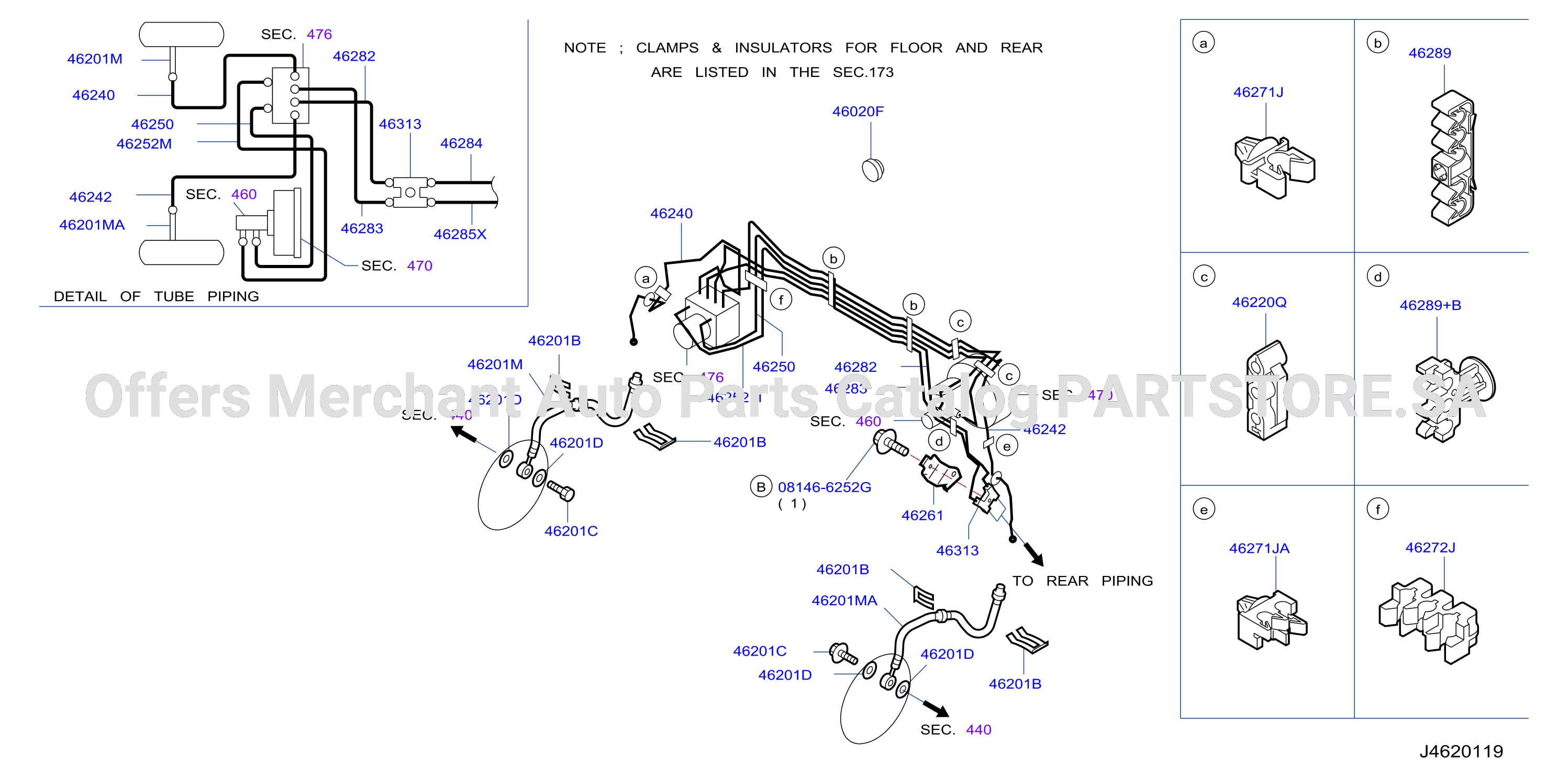 Brake Piping Control Front Piping