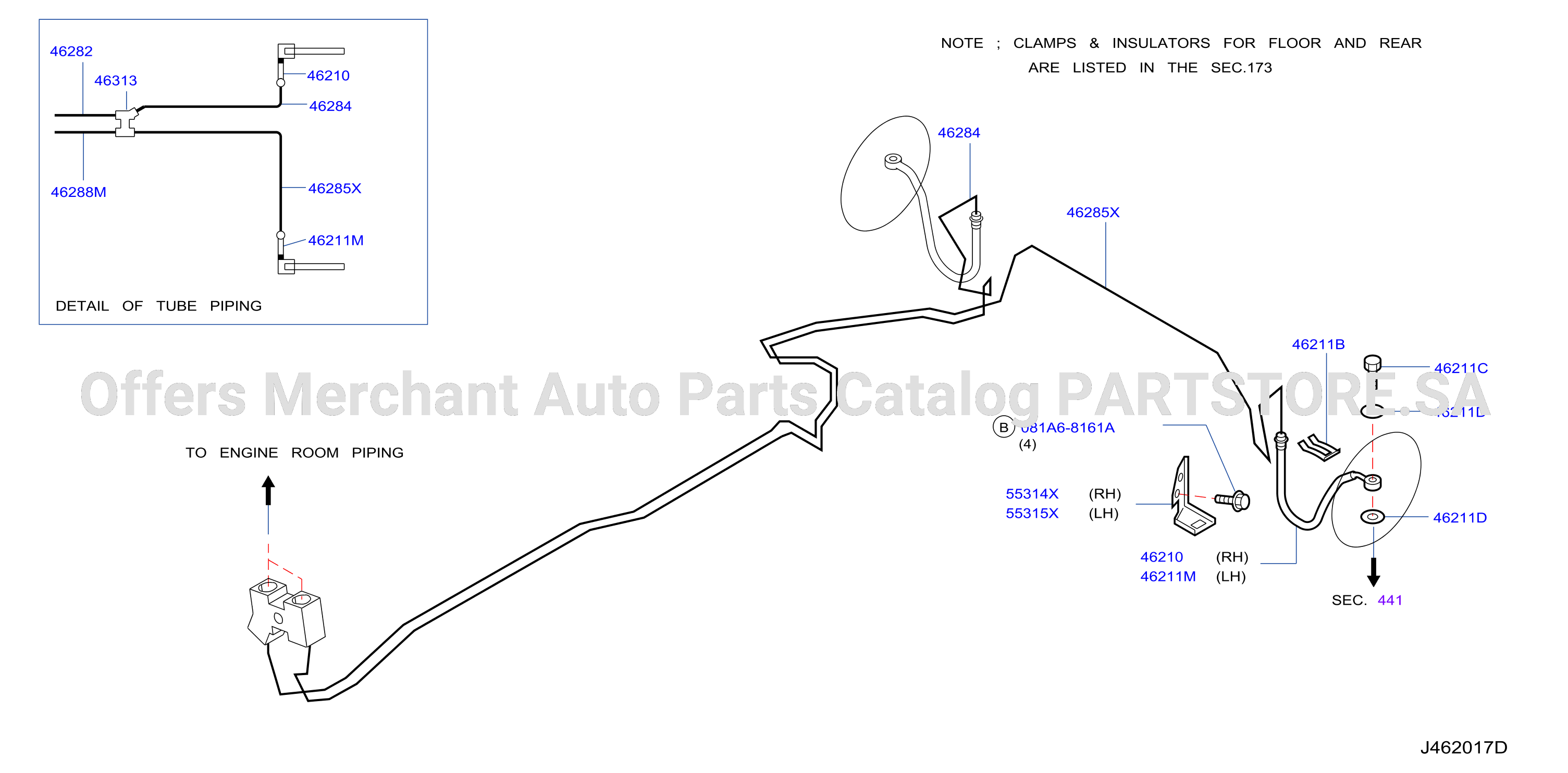 Brake Piping Control Rear Piping