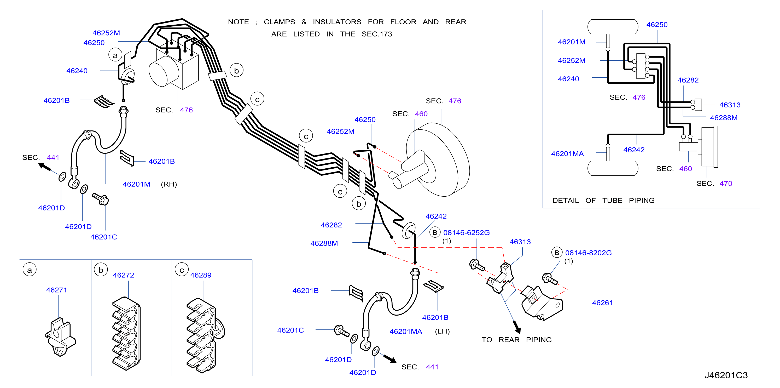 Brake Piping Control Front Piping