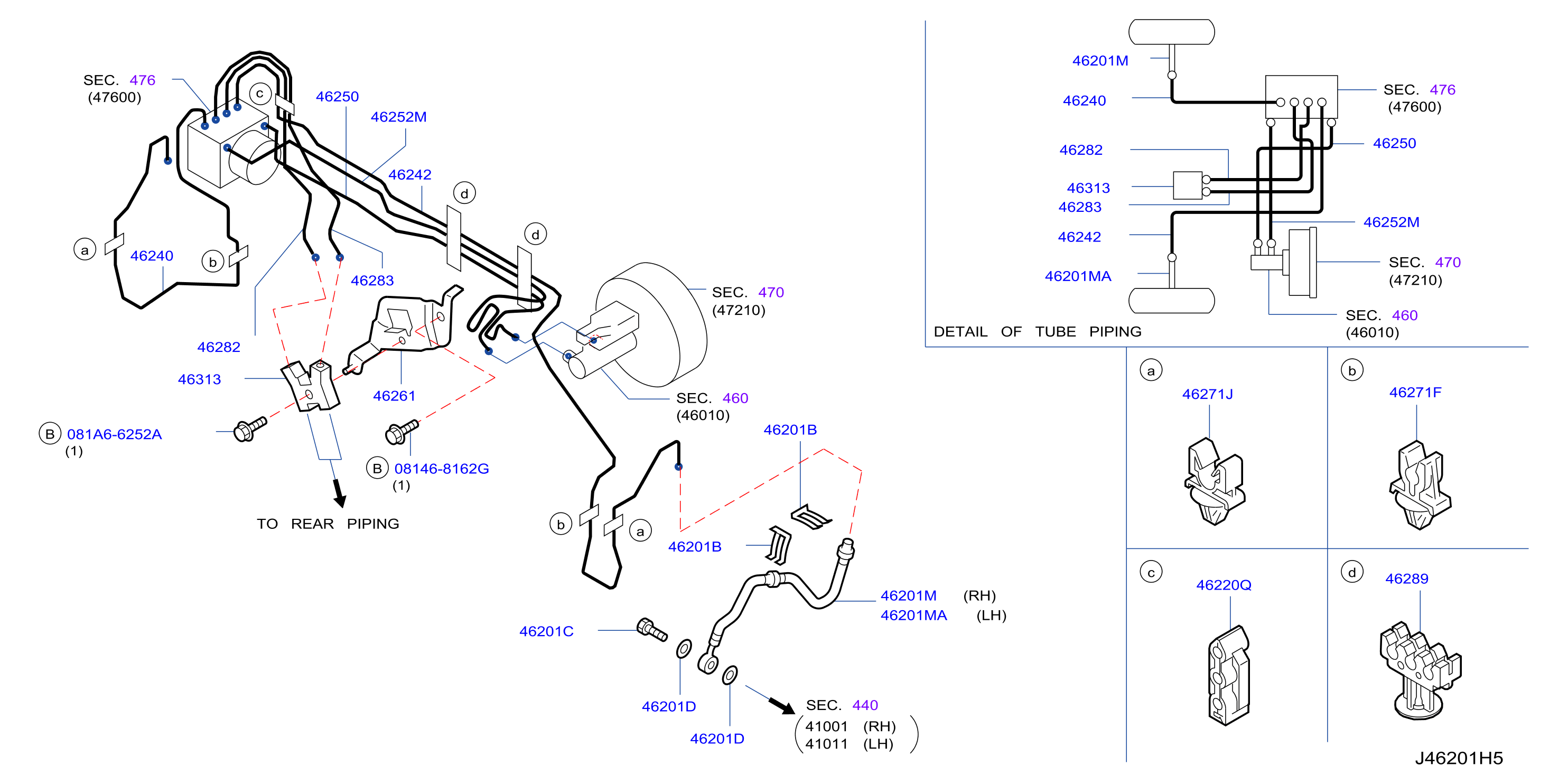Brake Piping Control Front Piping