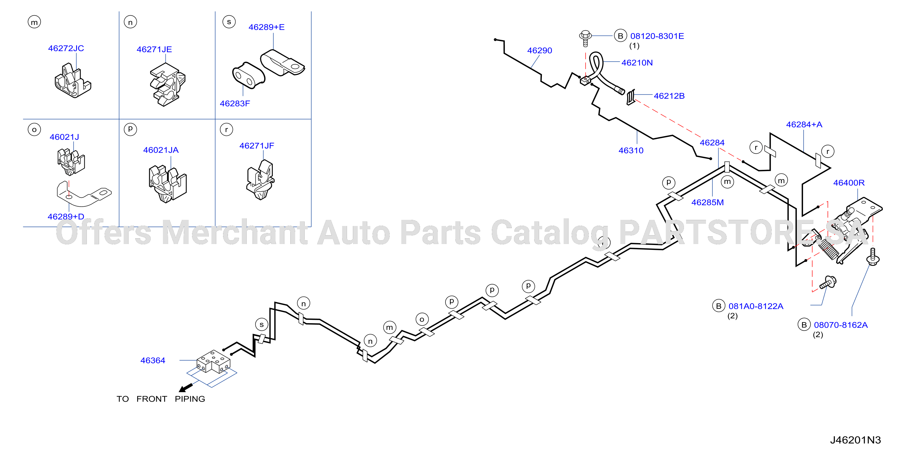Brake Piping Control Rear Piping F / Abs