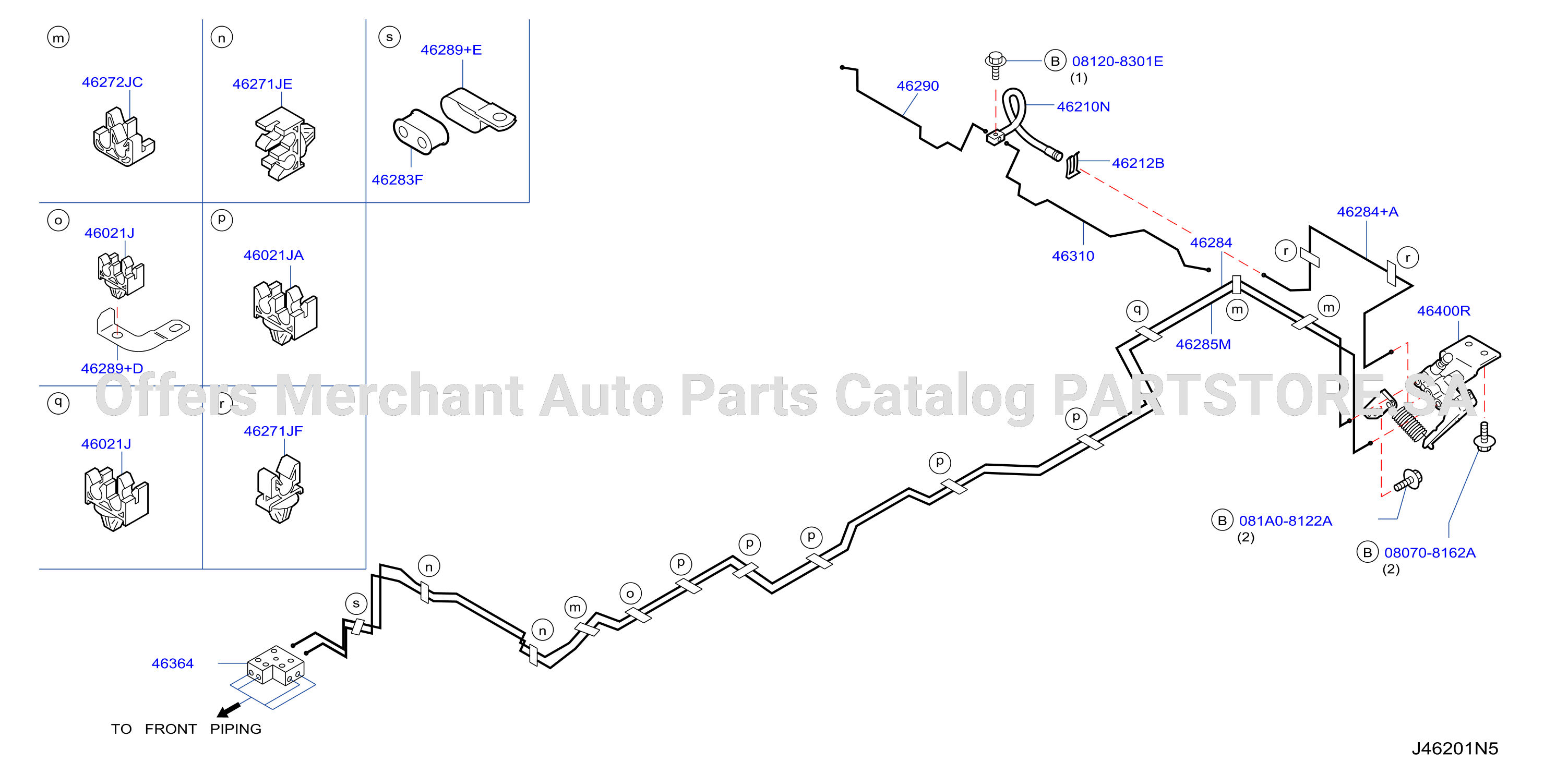 Brake Piping Control Rear Piping F / Abs