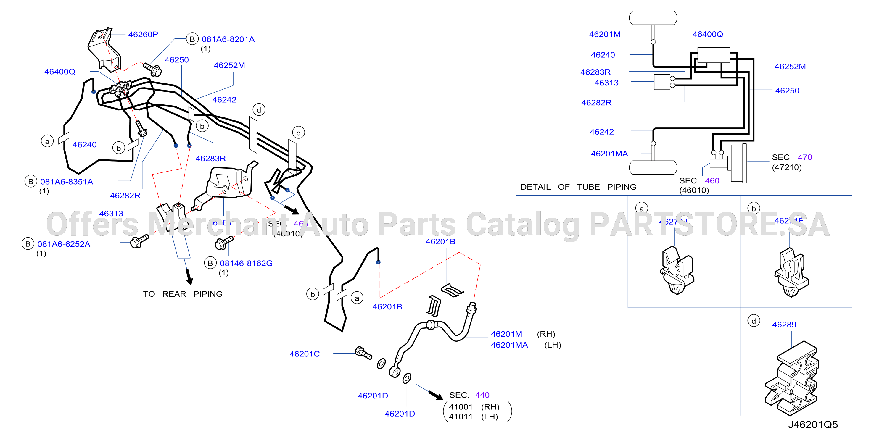 Brake Piping Control Front Piping