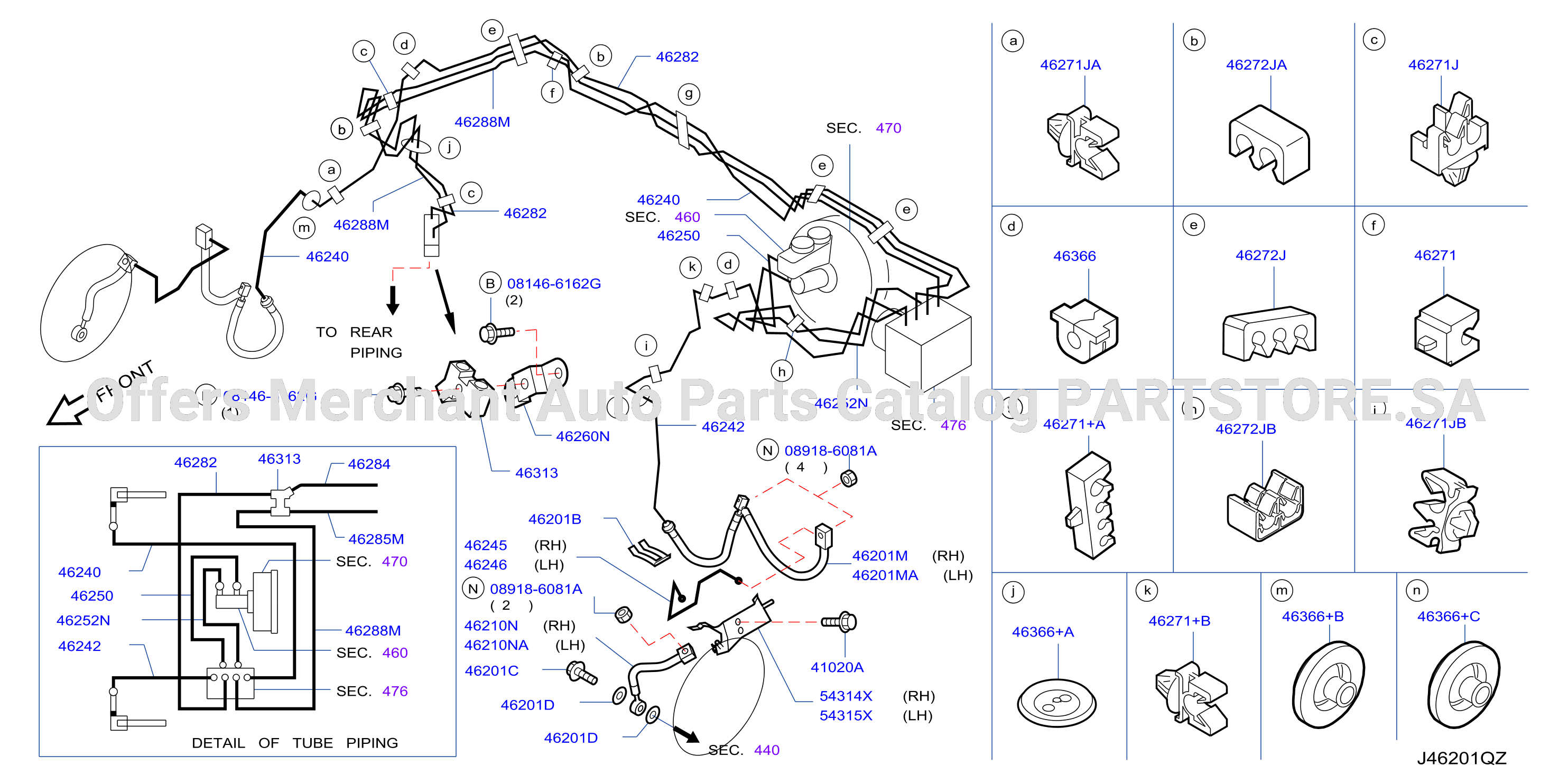 Brake Piping Control Front Piping