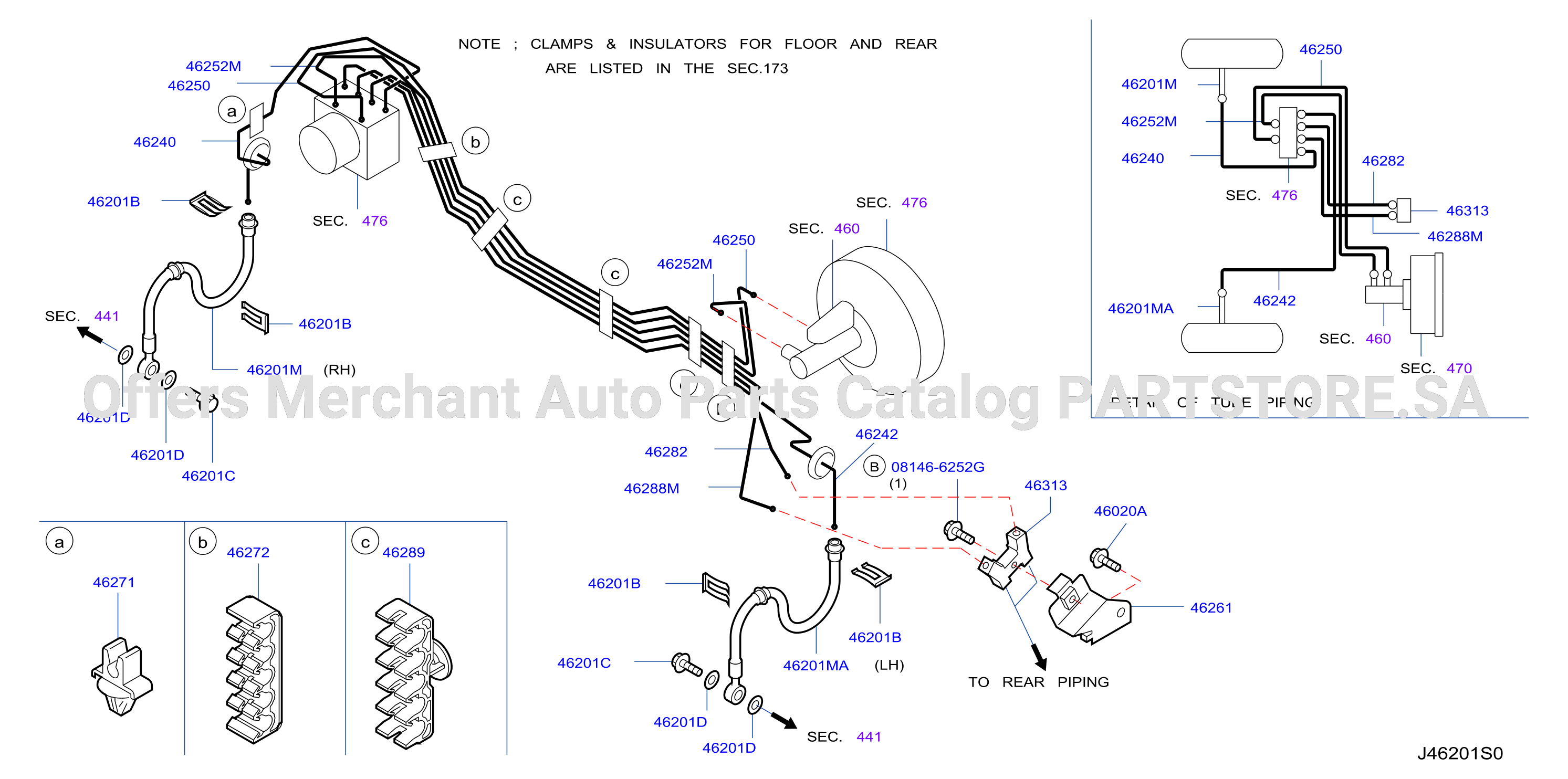 Brake Piping Control Front Piping
