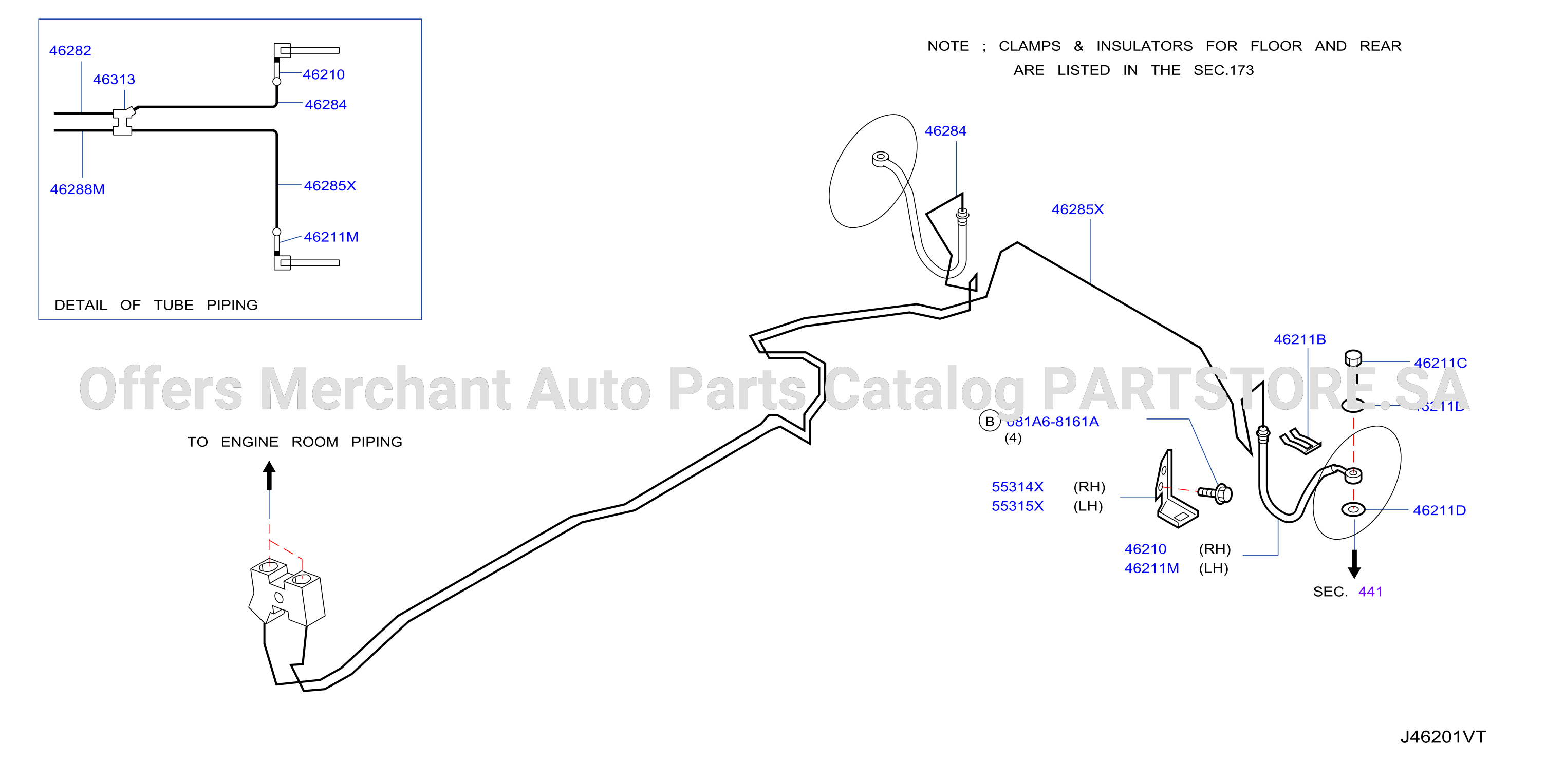 Brake Piping Control Rear Piping
