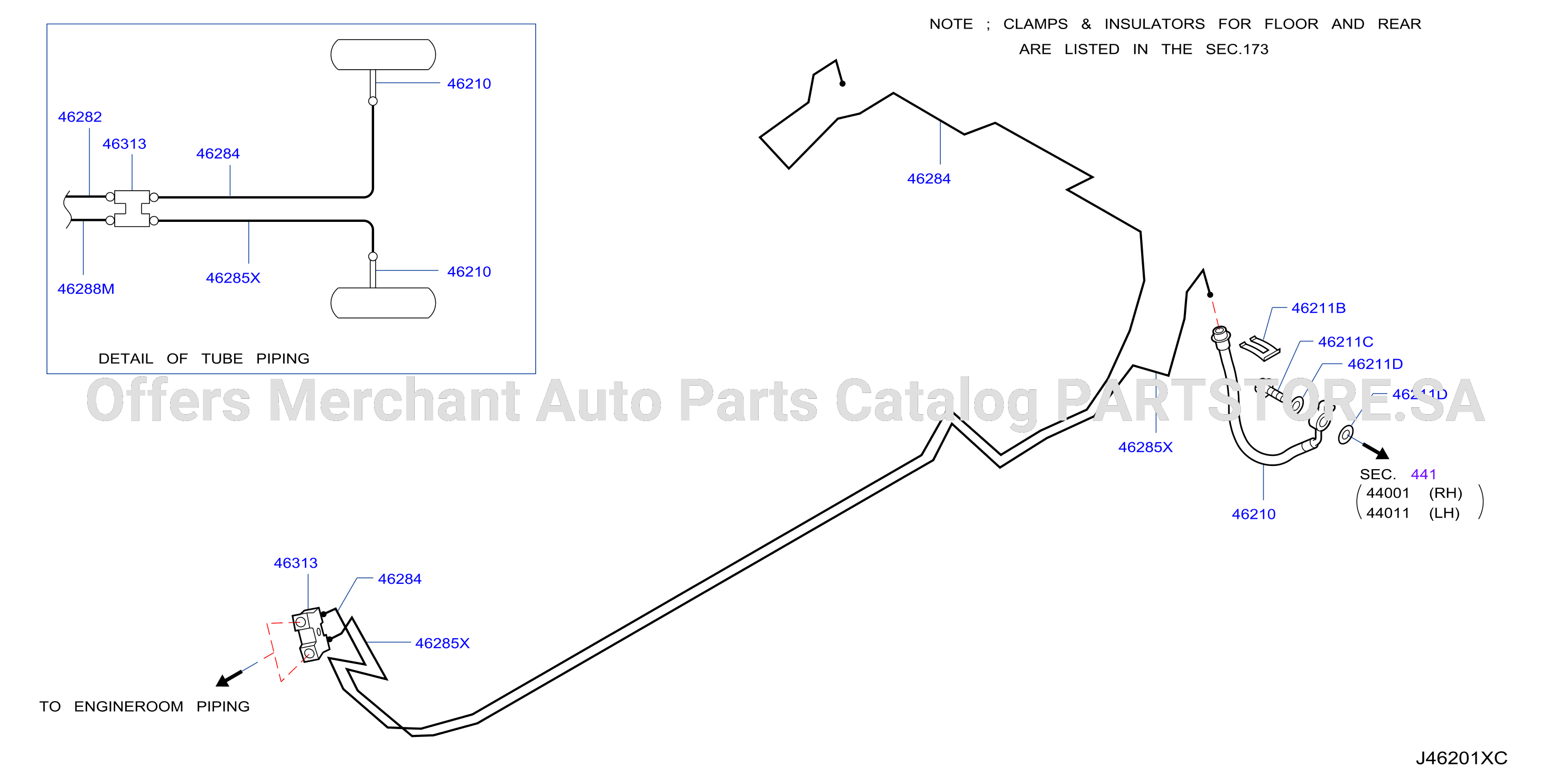 Brake Piping Control Clamp Insulator