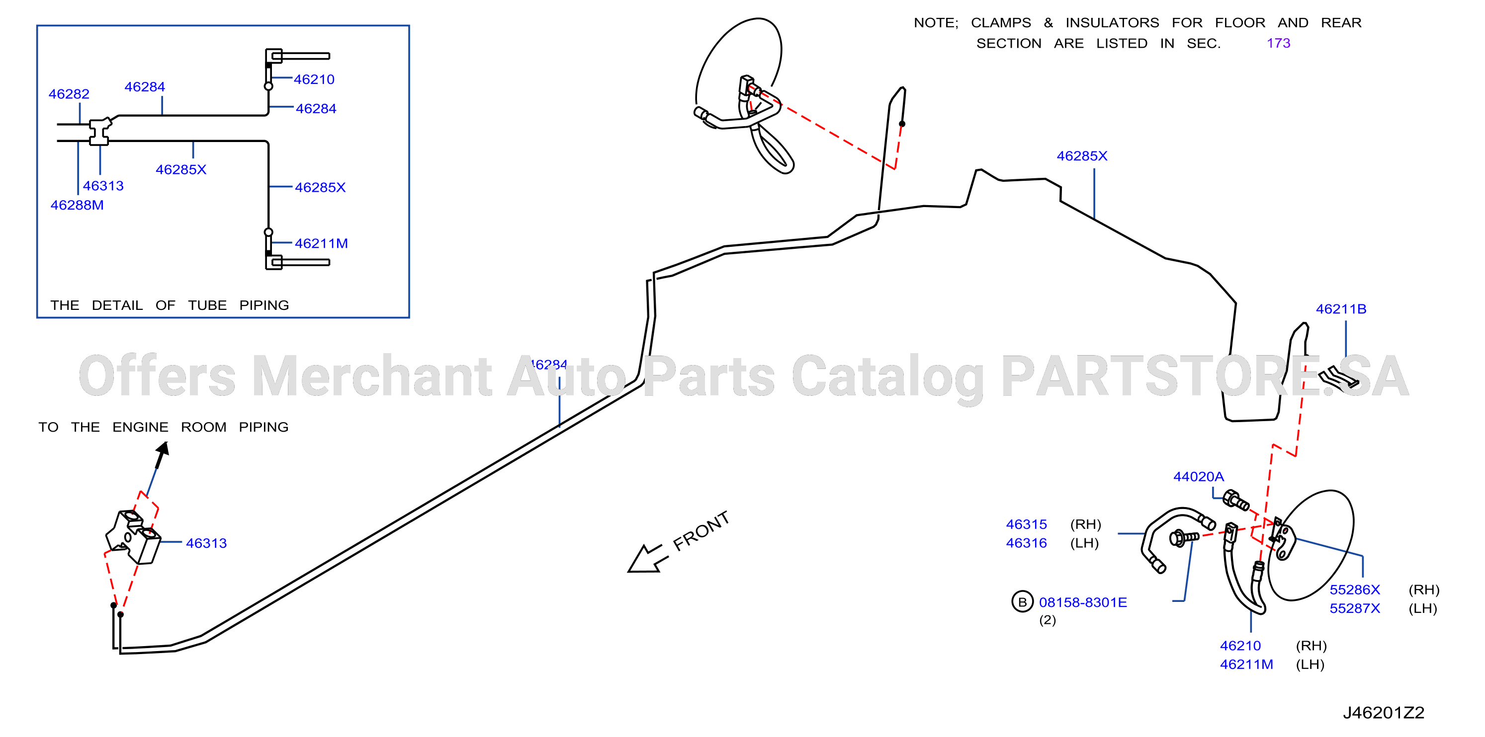 Brake Piping Control Rear Piping