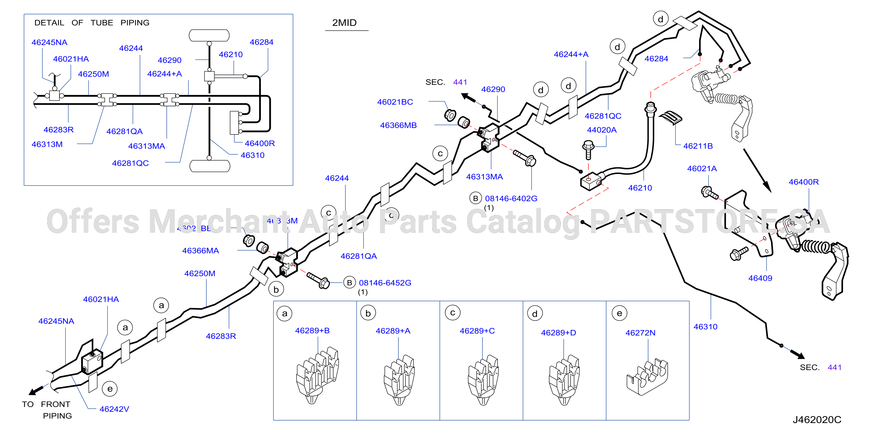 Brake Piping Control Rear Piping
