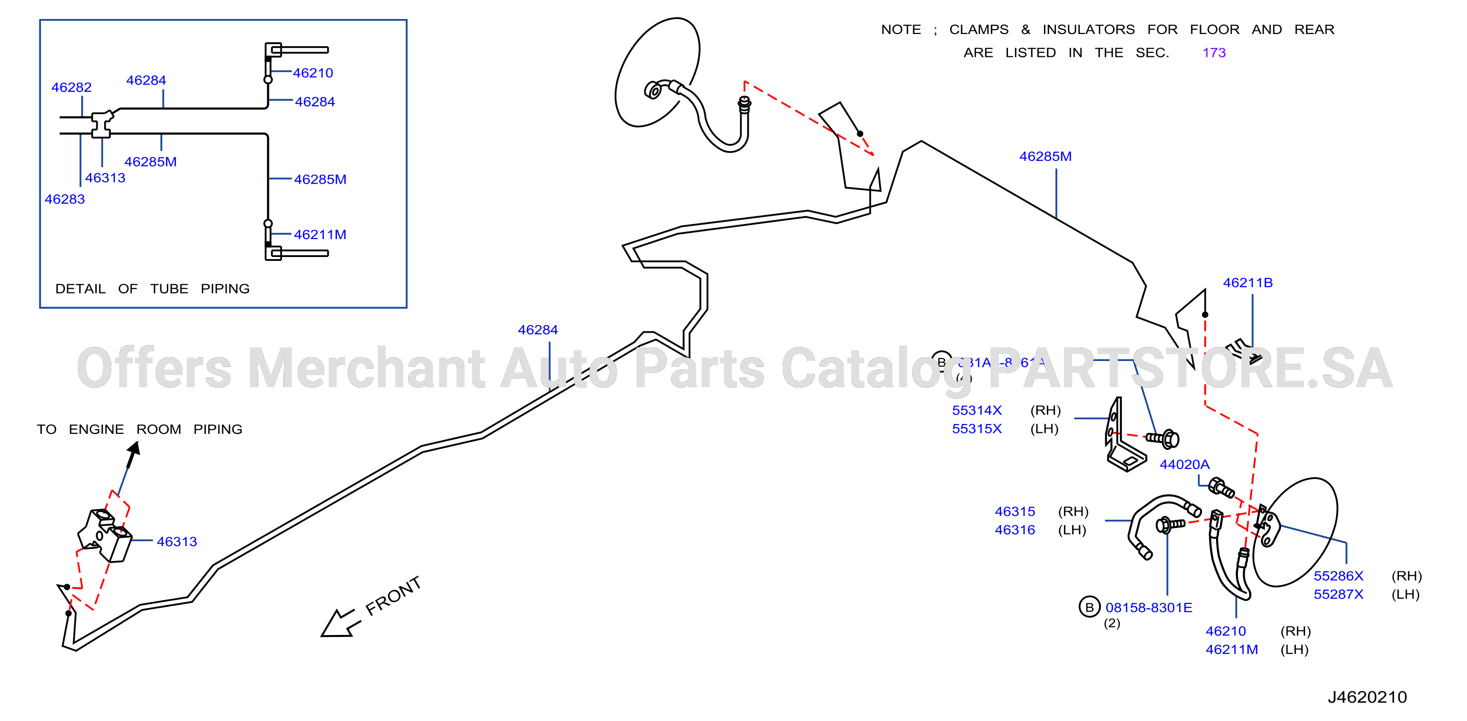 Brake Piping Control Rear Piping Opposed Piston Brake