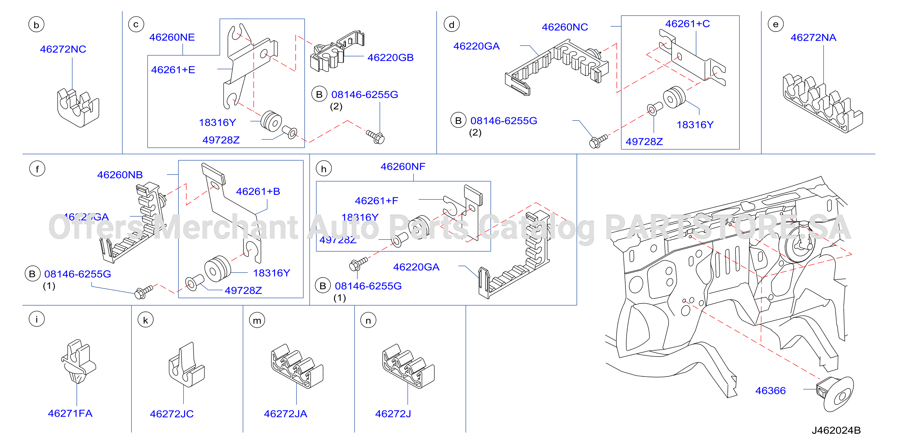 Brake Piping Control Clamp Insulator 4Wd Abs