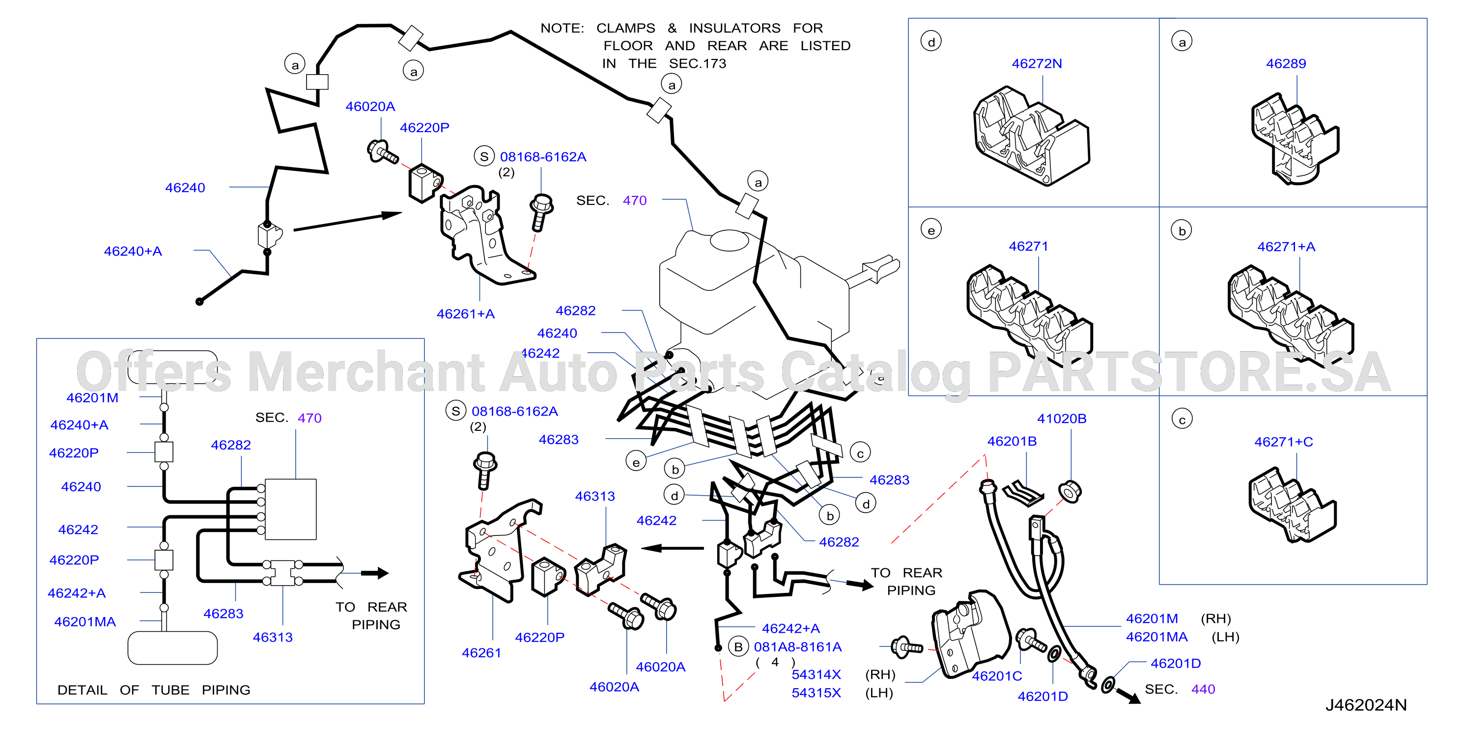 Brake Piping Control Front Piping