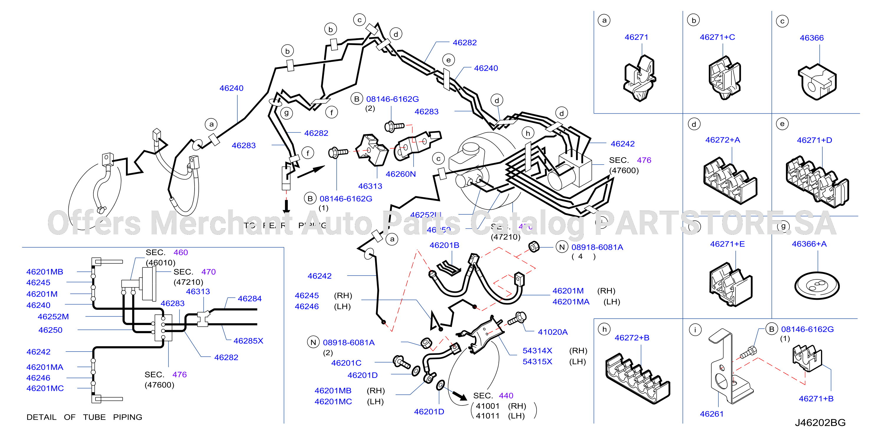 Brake Piping Control Front Piping Navix Naviz