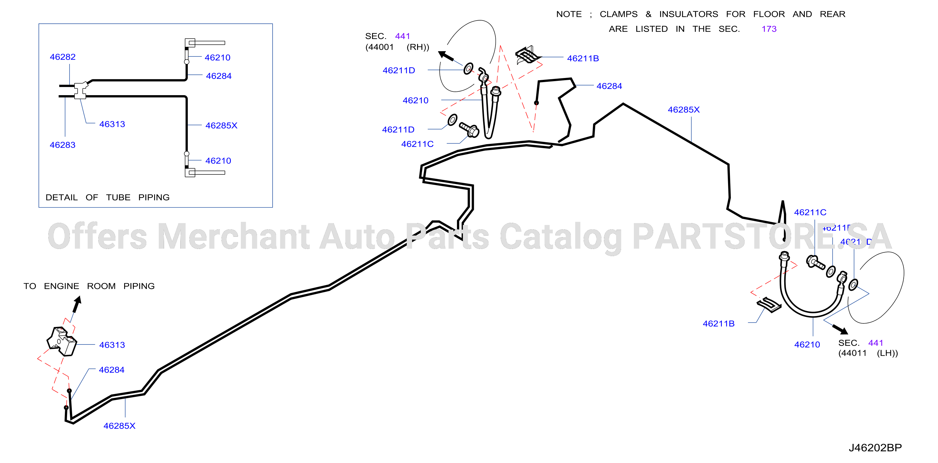 Brake Piping Control Rear Piping