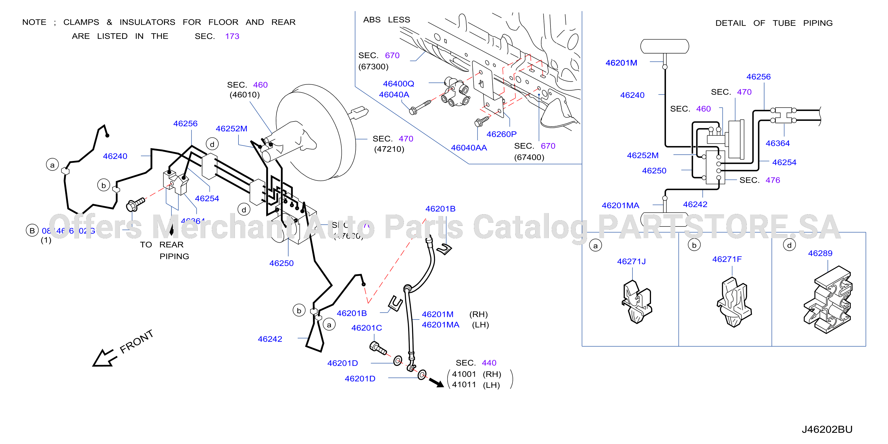 Brake Piping Control Clamp Insulator