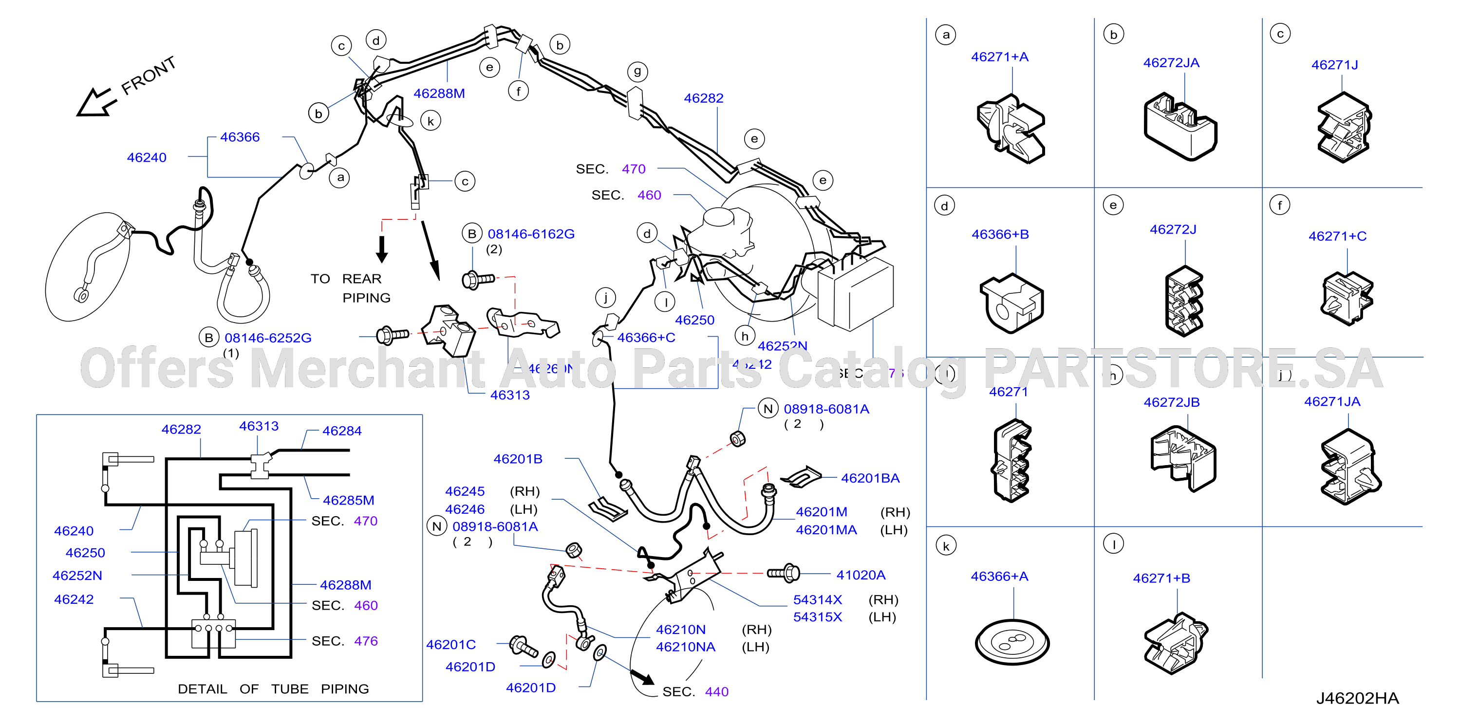 Brake Piping Control Front Piping