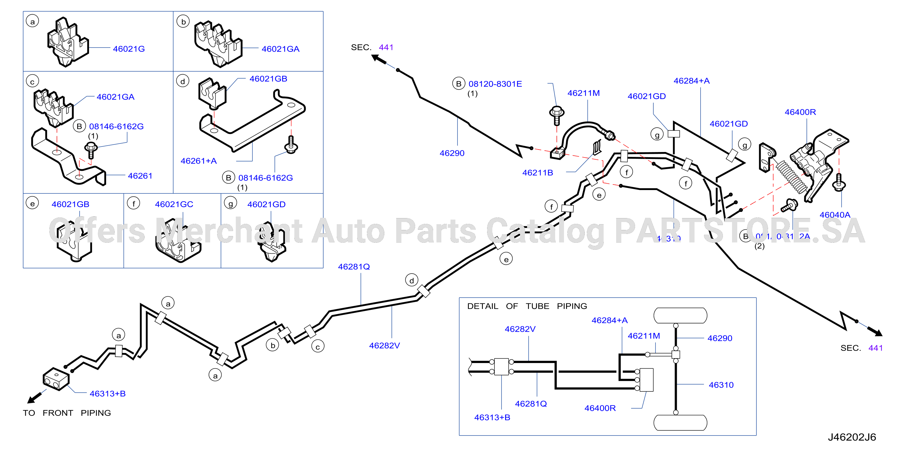 Brake Piping Control Rear Piping Qr25De Mt Long