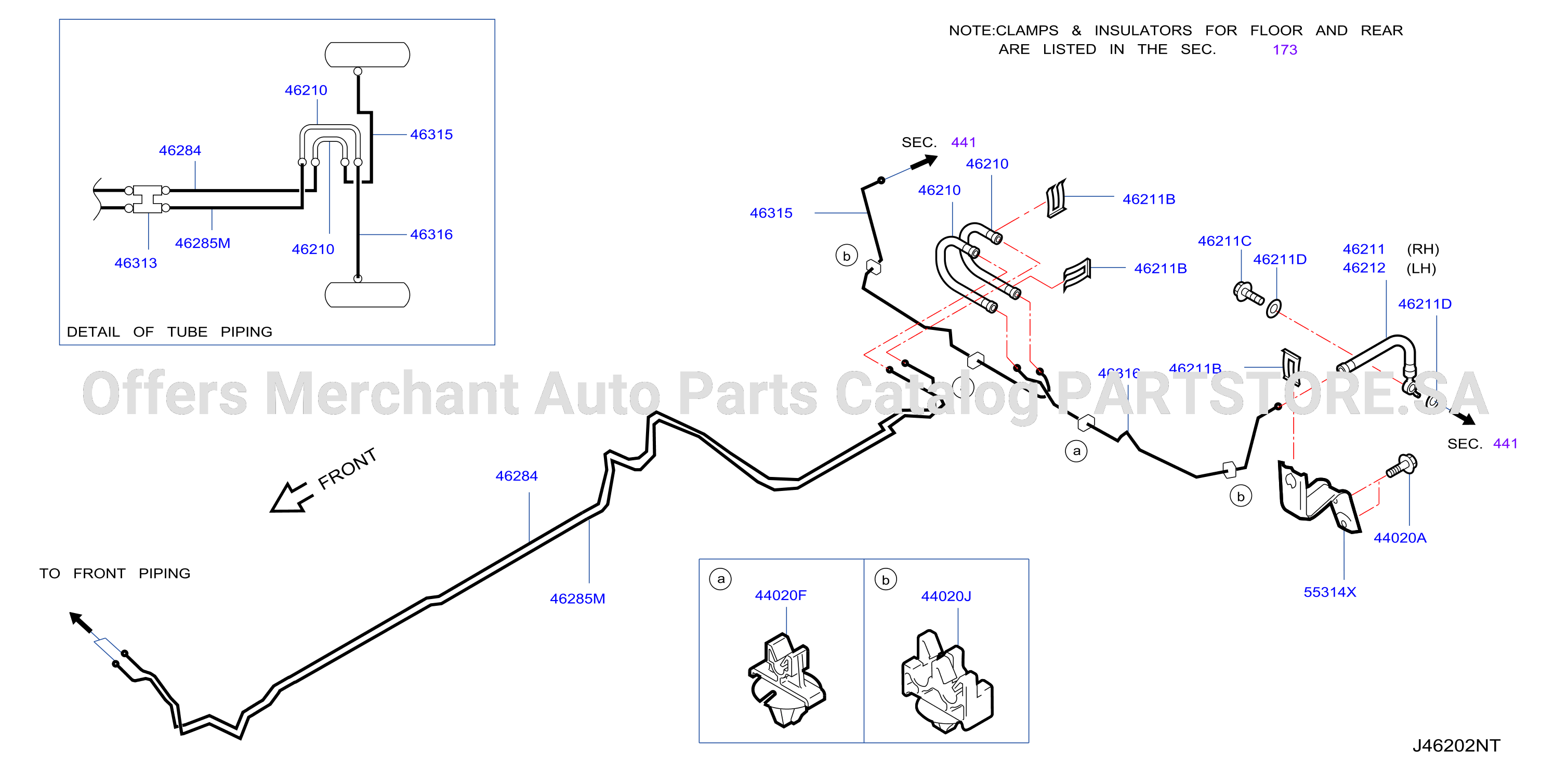 Brake Piping Control Rear Piping