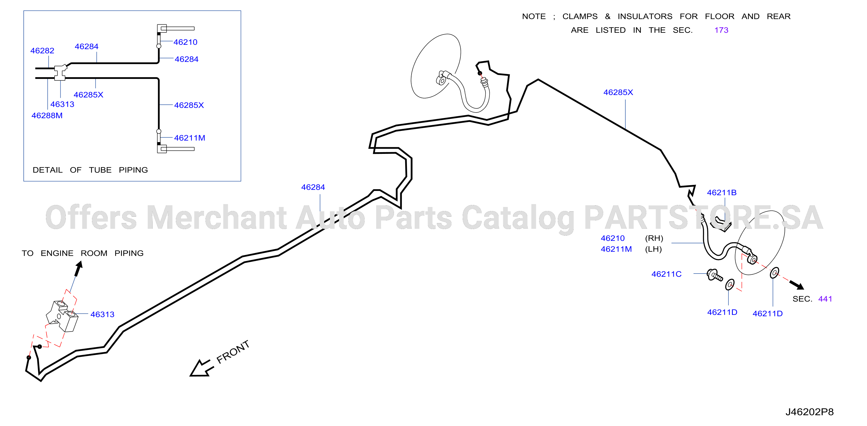 Brake Piping Control Rear Piping