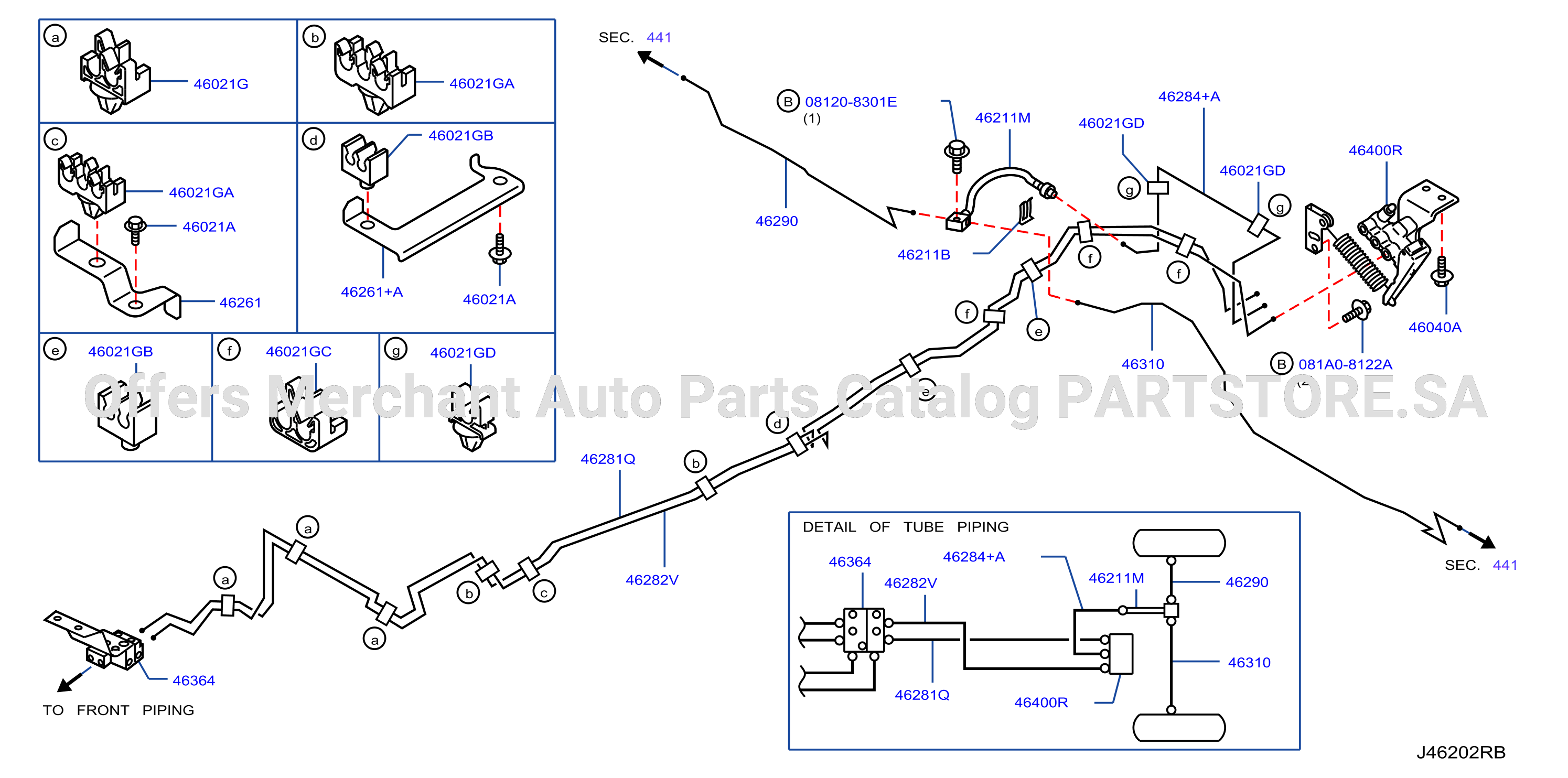 Brake Piping Control Rear Piping Yd25Ddti Mt S / Long Abs