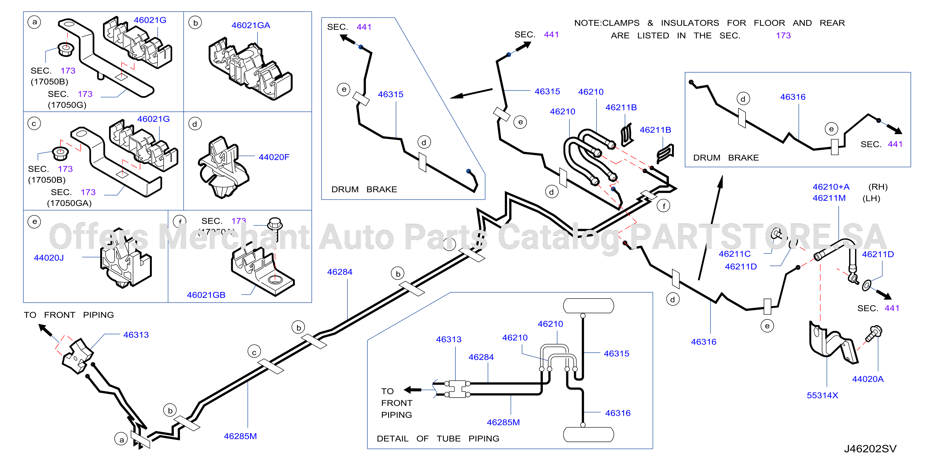 Brake Piping Control Rear Piping