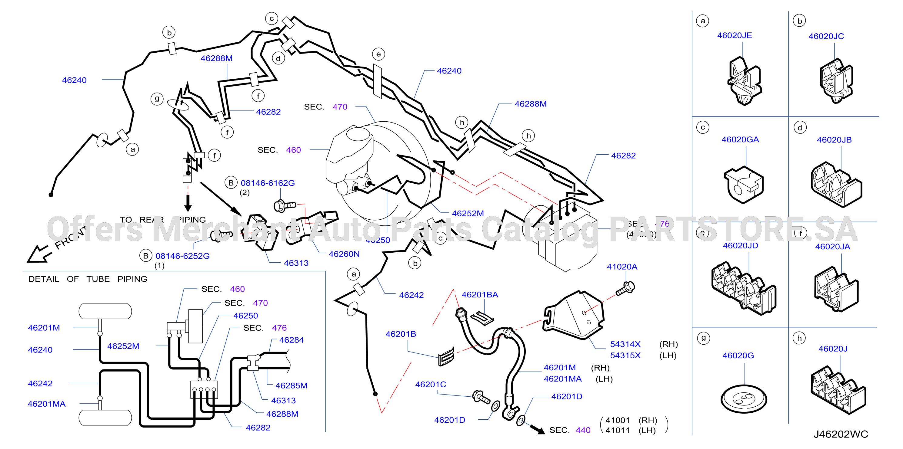 Brake Piping Control Front Piping