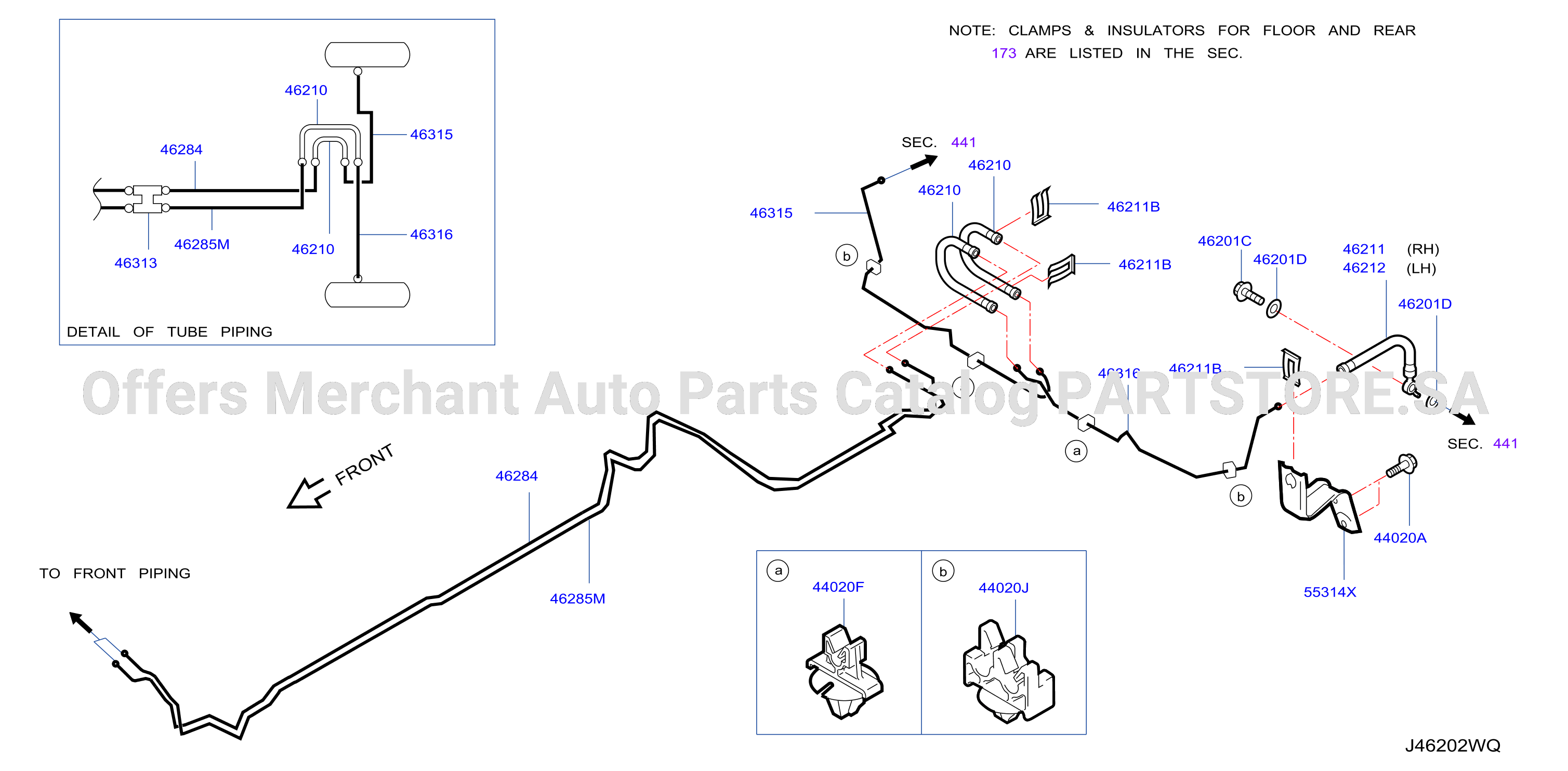 Brake Piping Control Clamp Insulator