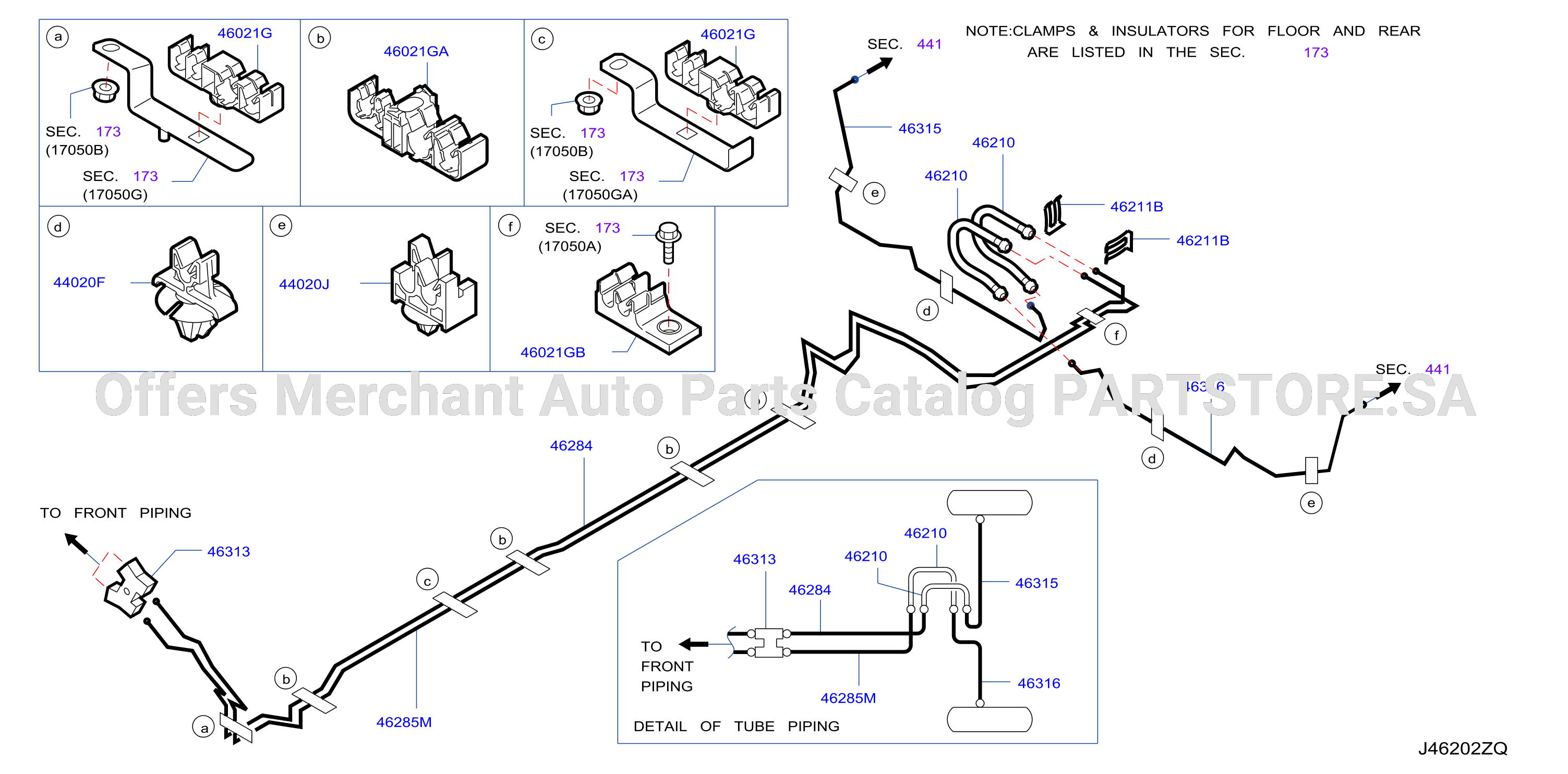 Brake Piping Control Rear Piping