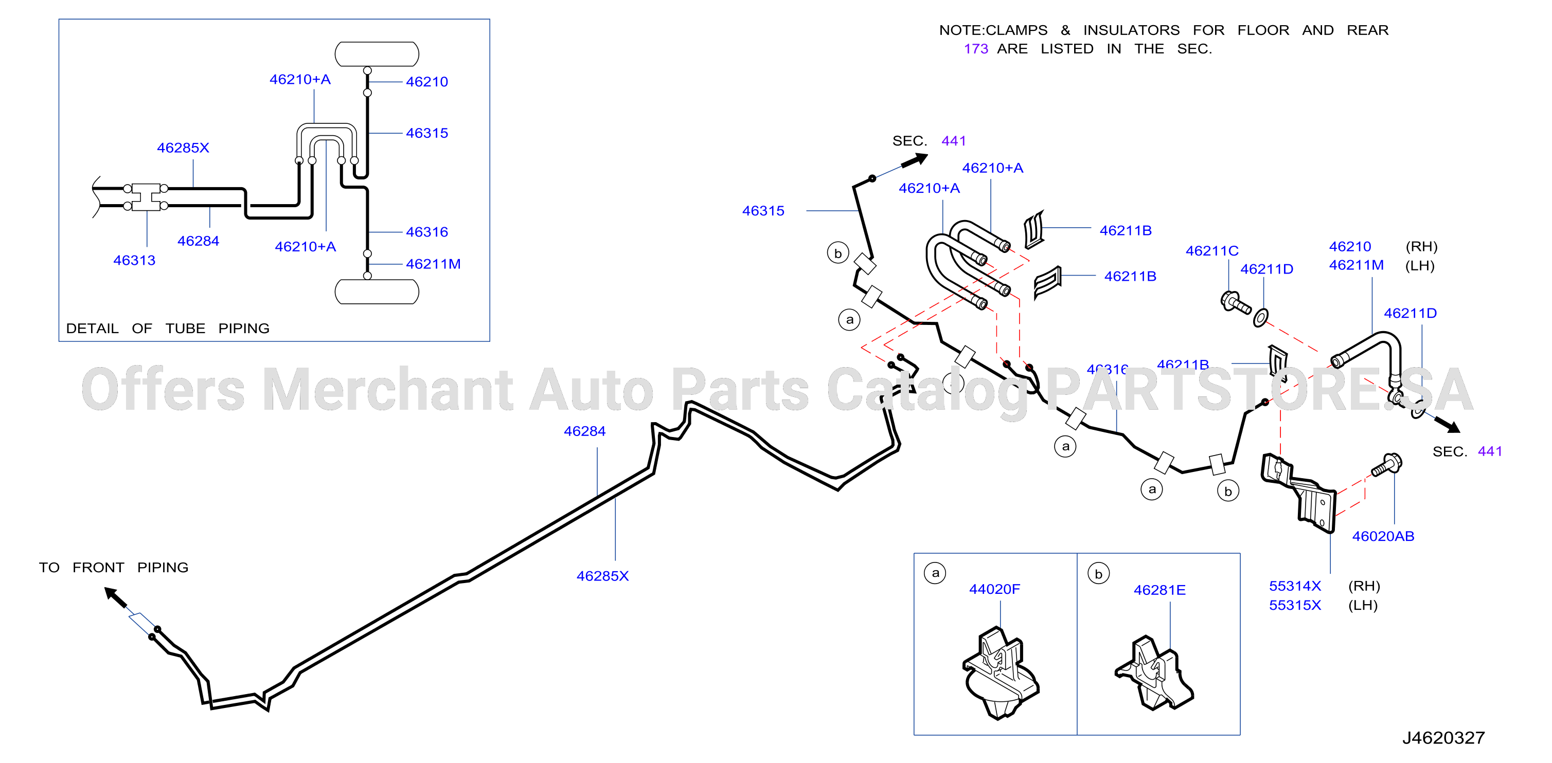 Brake Piping Control Clamp Insulator