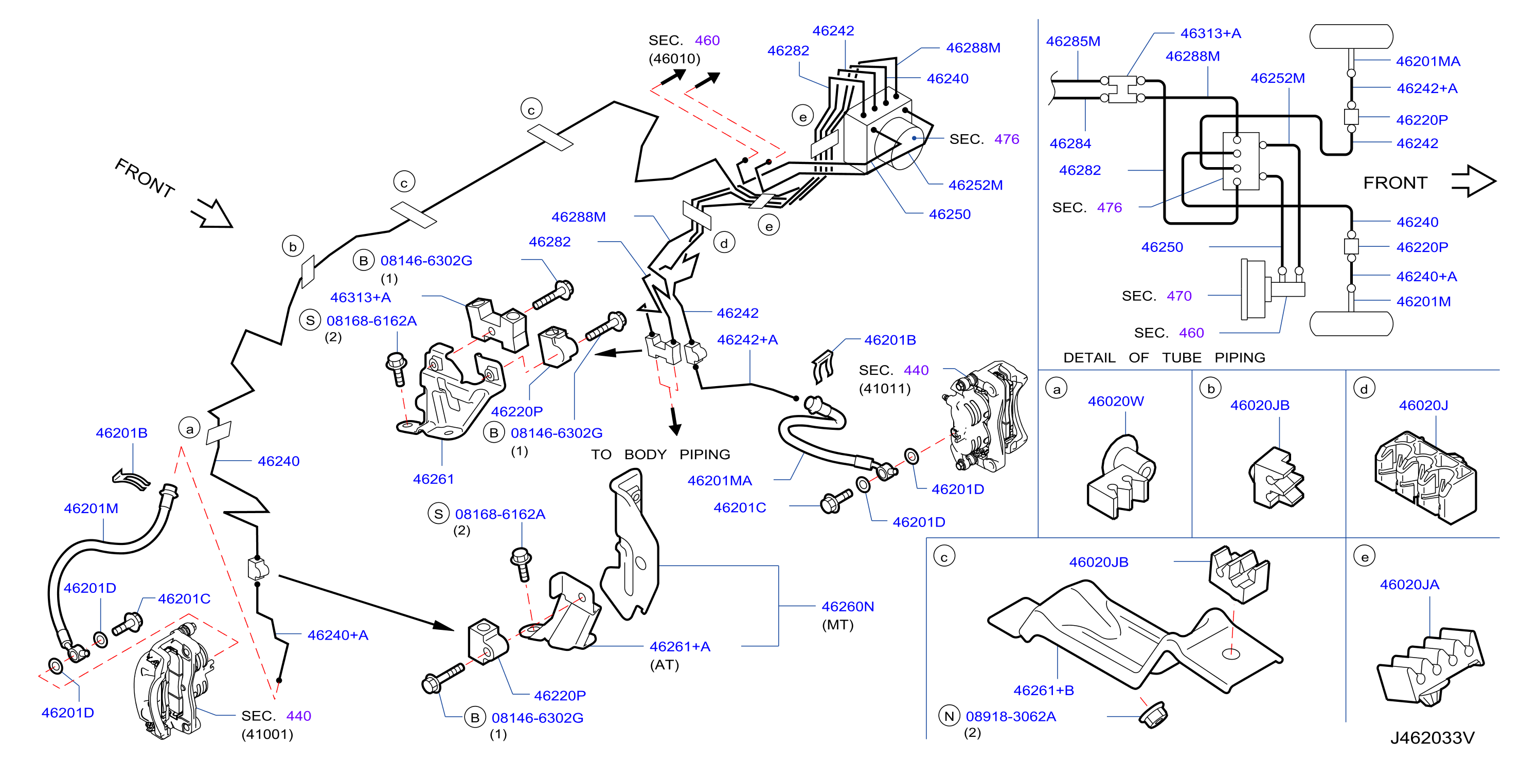 Brake Piping Control Engine Room Pipinng