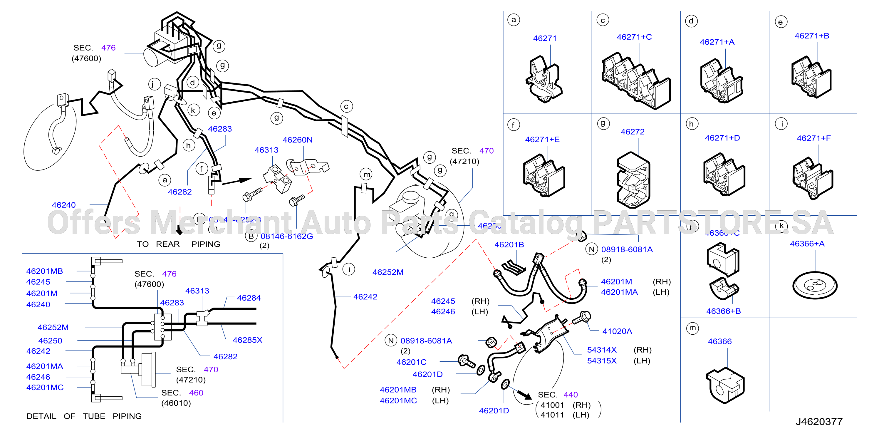 Brake Piping Control Front Piping V9X Std