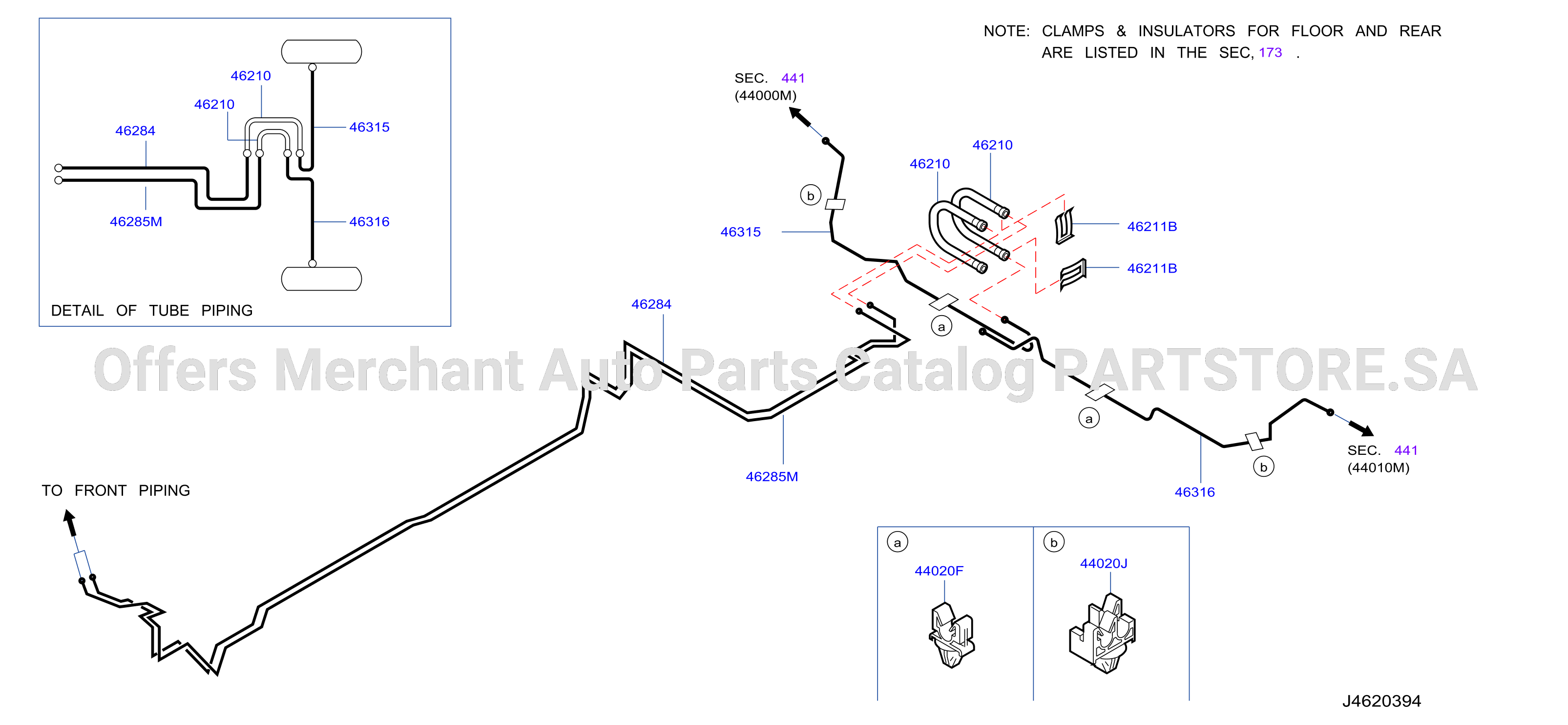Brake Piping Control Clamp Insulator