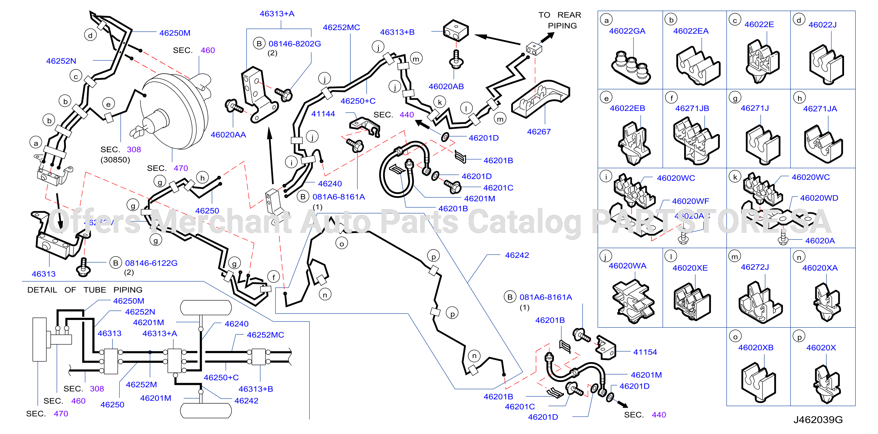 Brake Piping Control Front Piping Yd25Ddti Mt Long