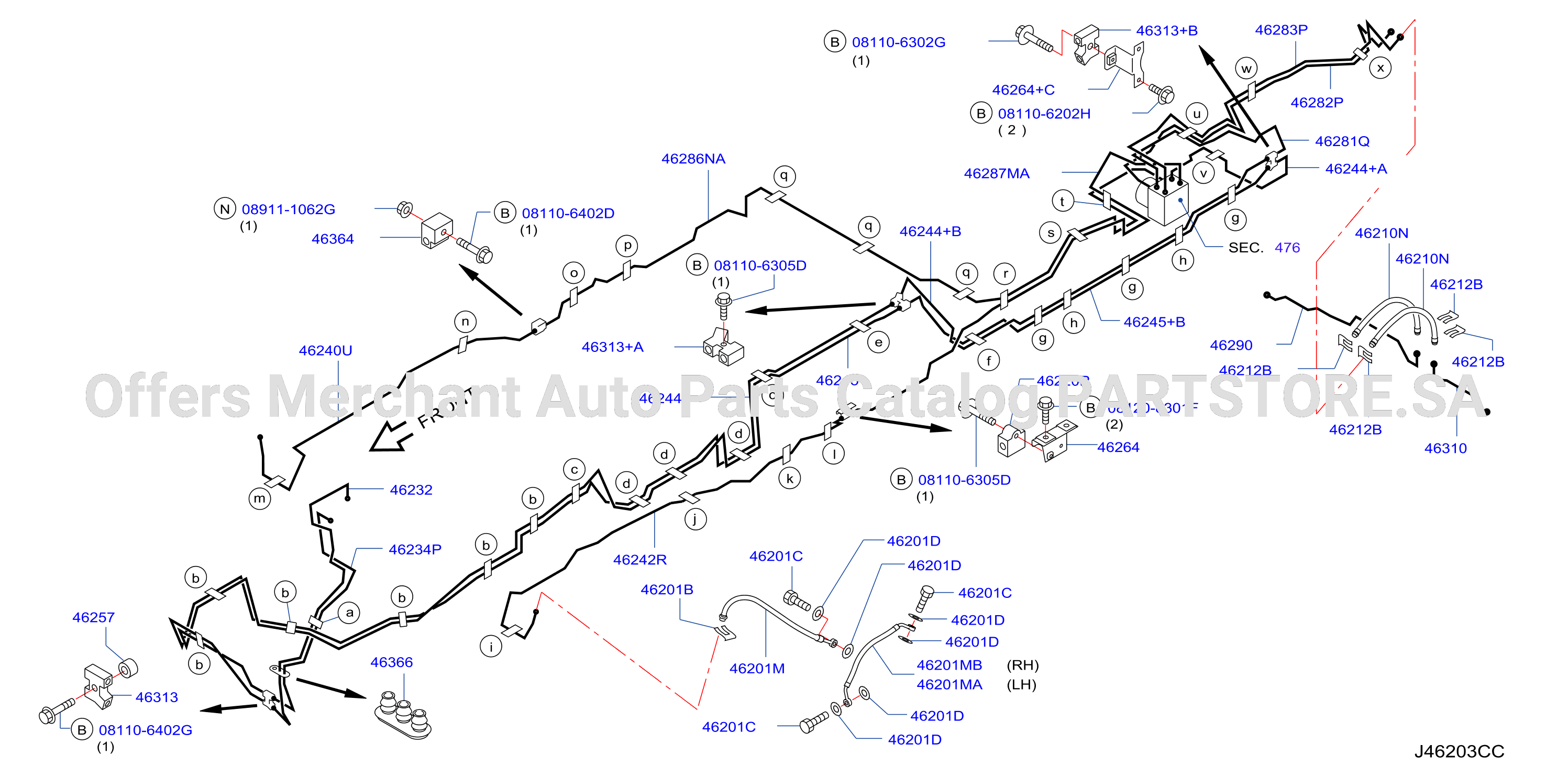 Brake Piping Control Piping Skidc