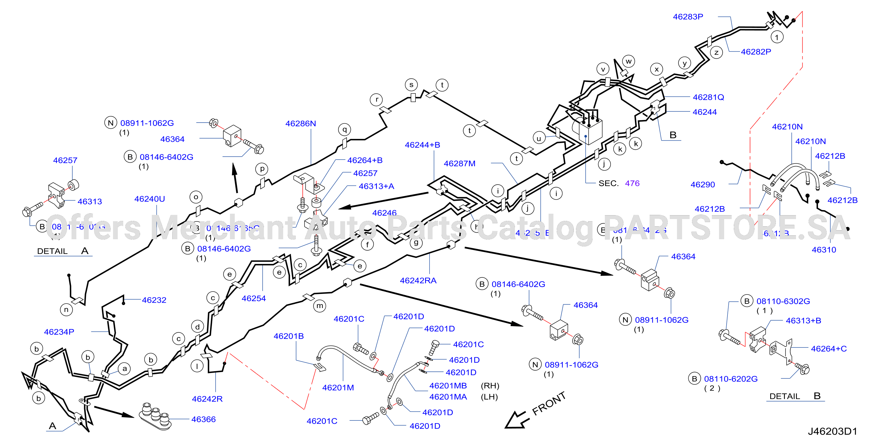 Brake Piping Control Piping Skidc
