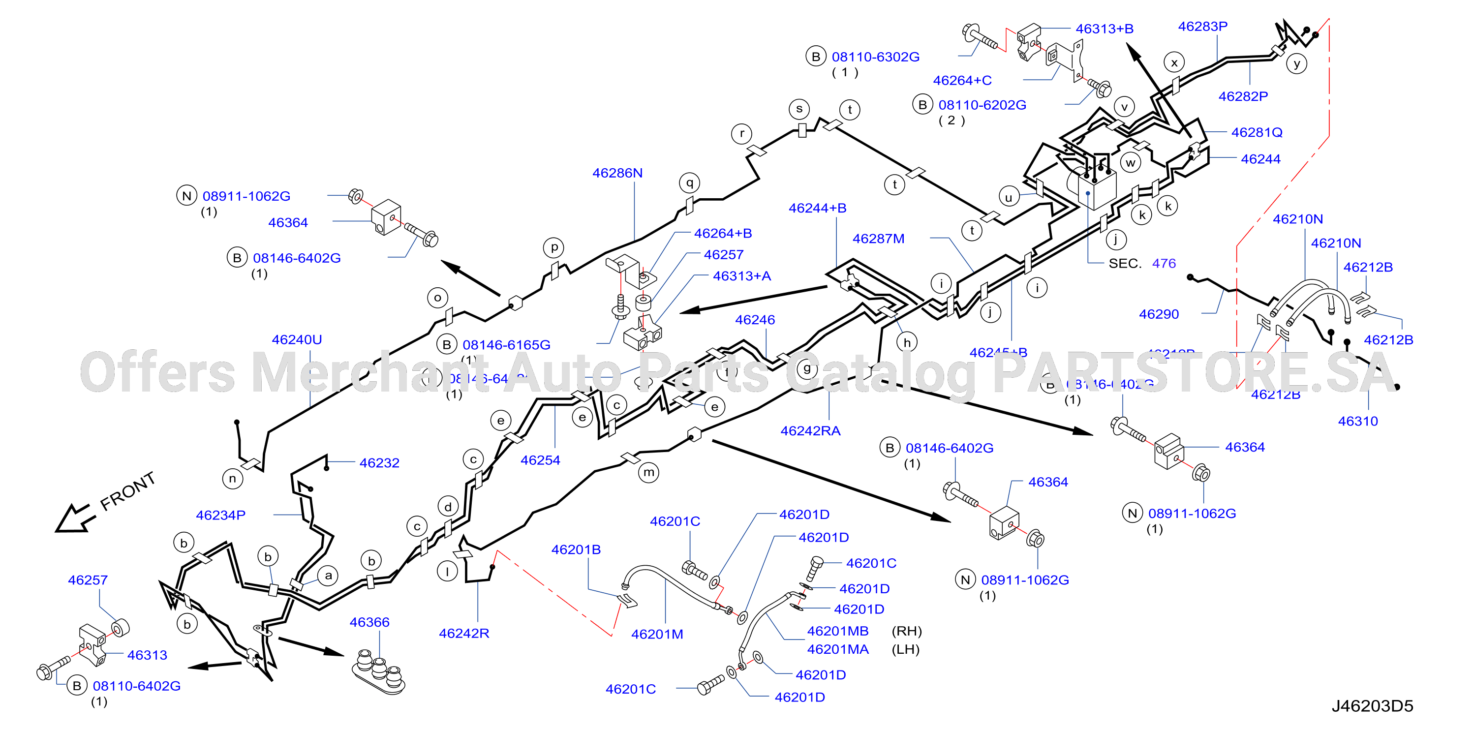 Brake Piping Control Piping Skidc