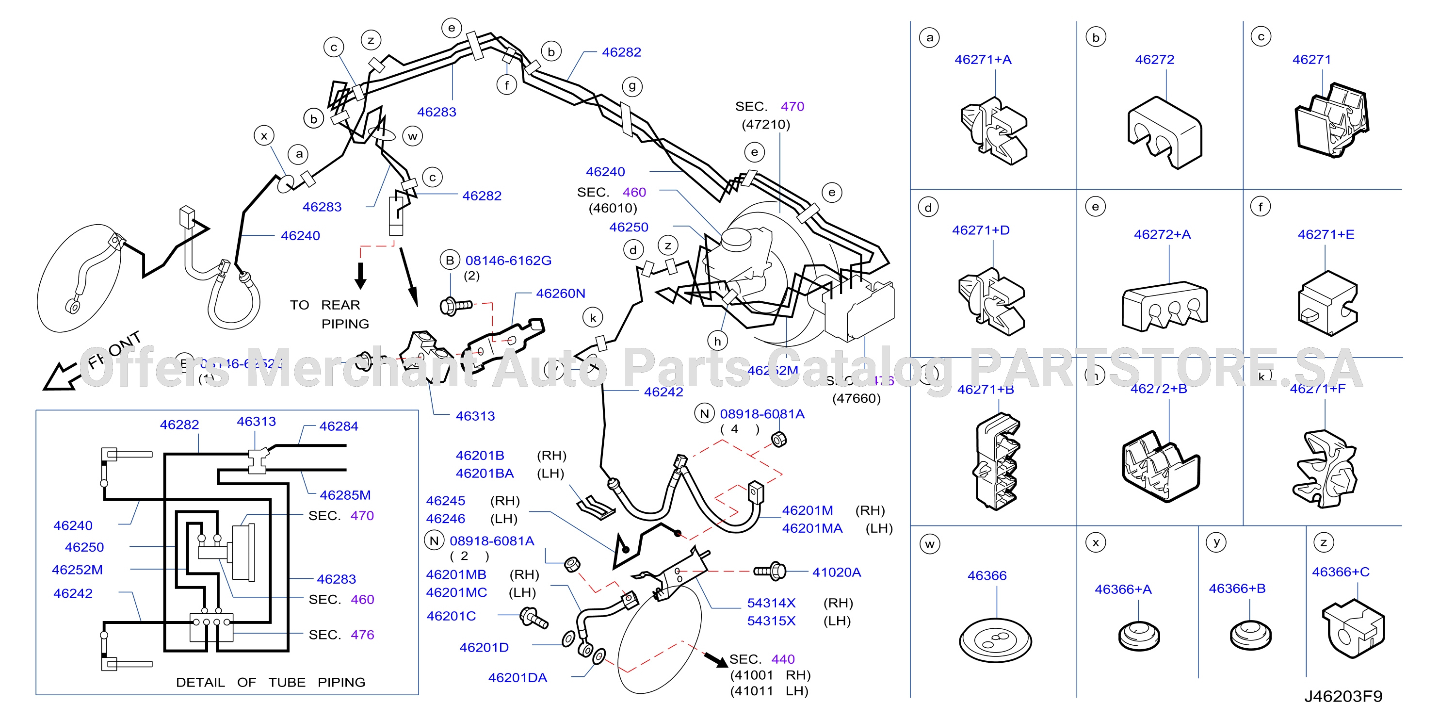 Brake Piping Control Front Piping Floating Caliper Brake