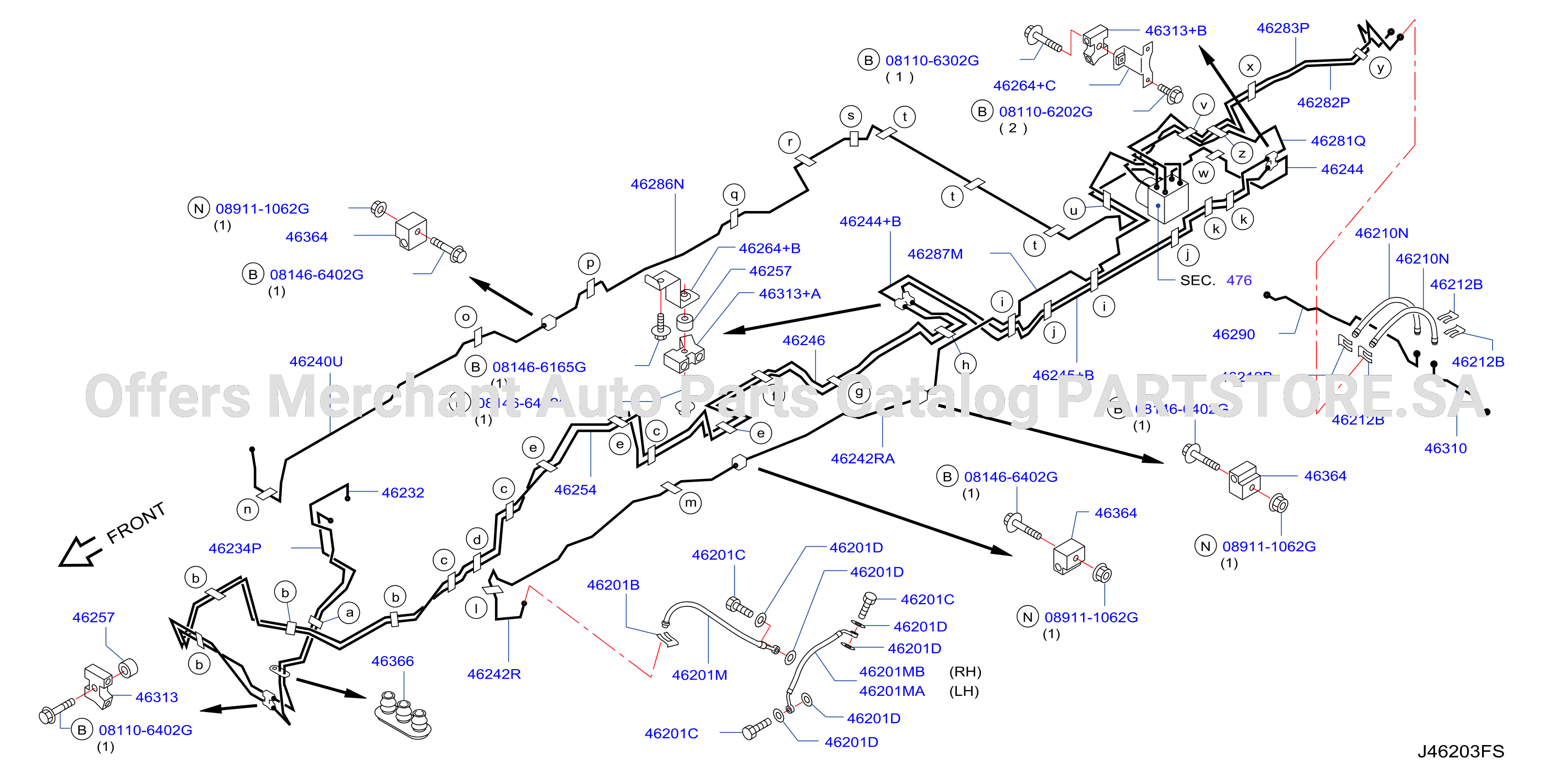 Brake Piping Control Piping Skidf