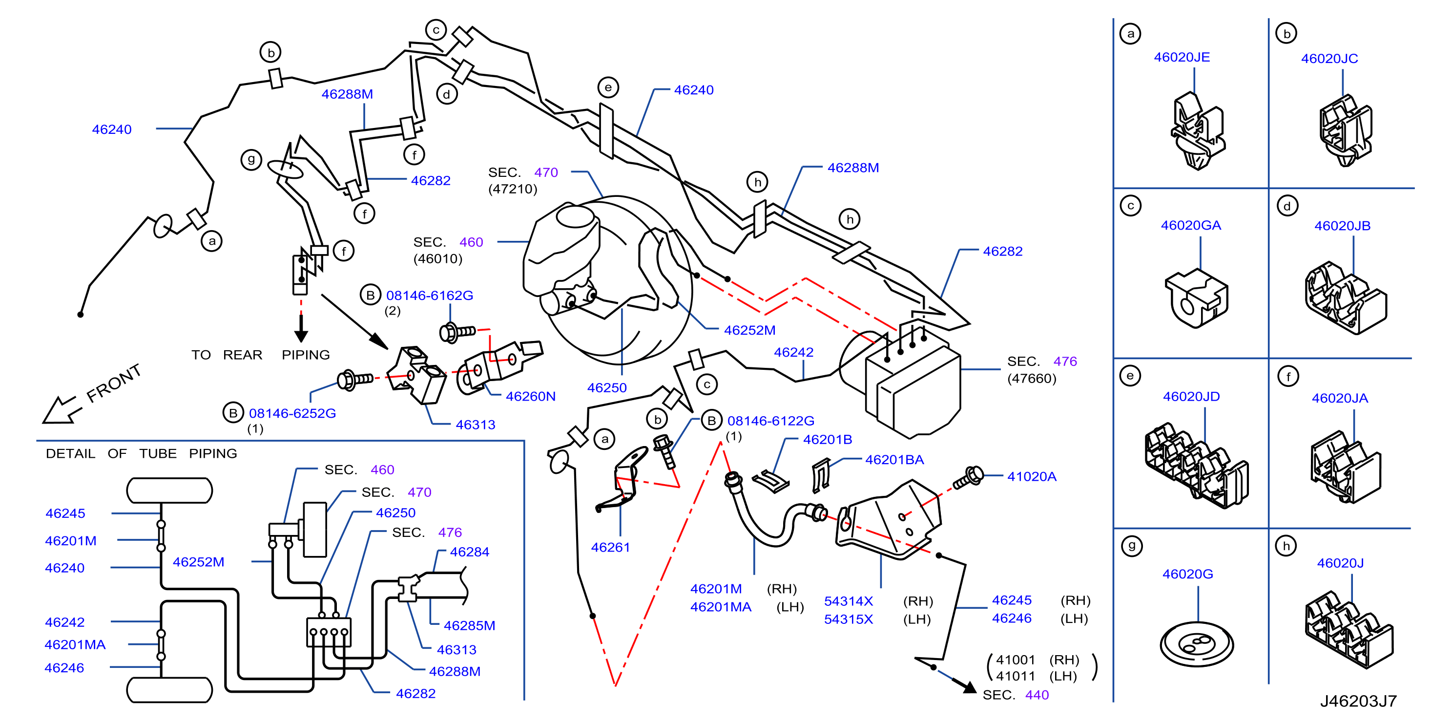 Brake Piping Control Front Piping