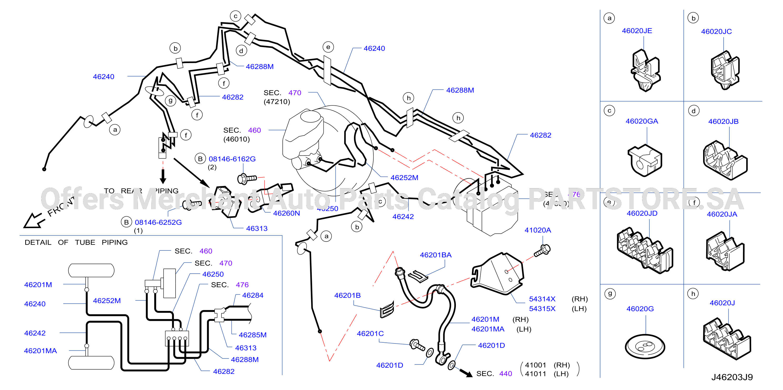 Brake Piping Control Front Piping