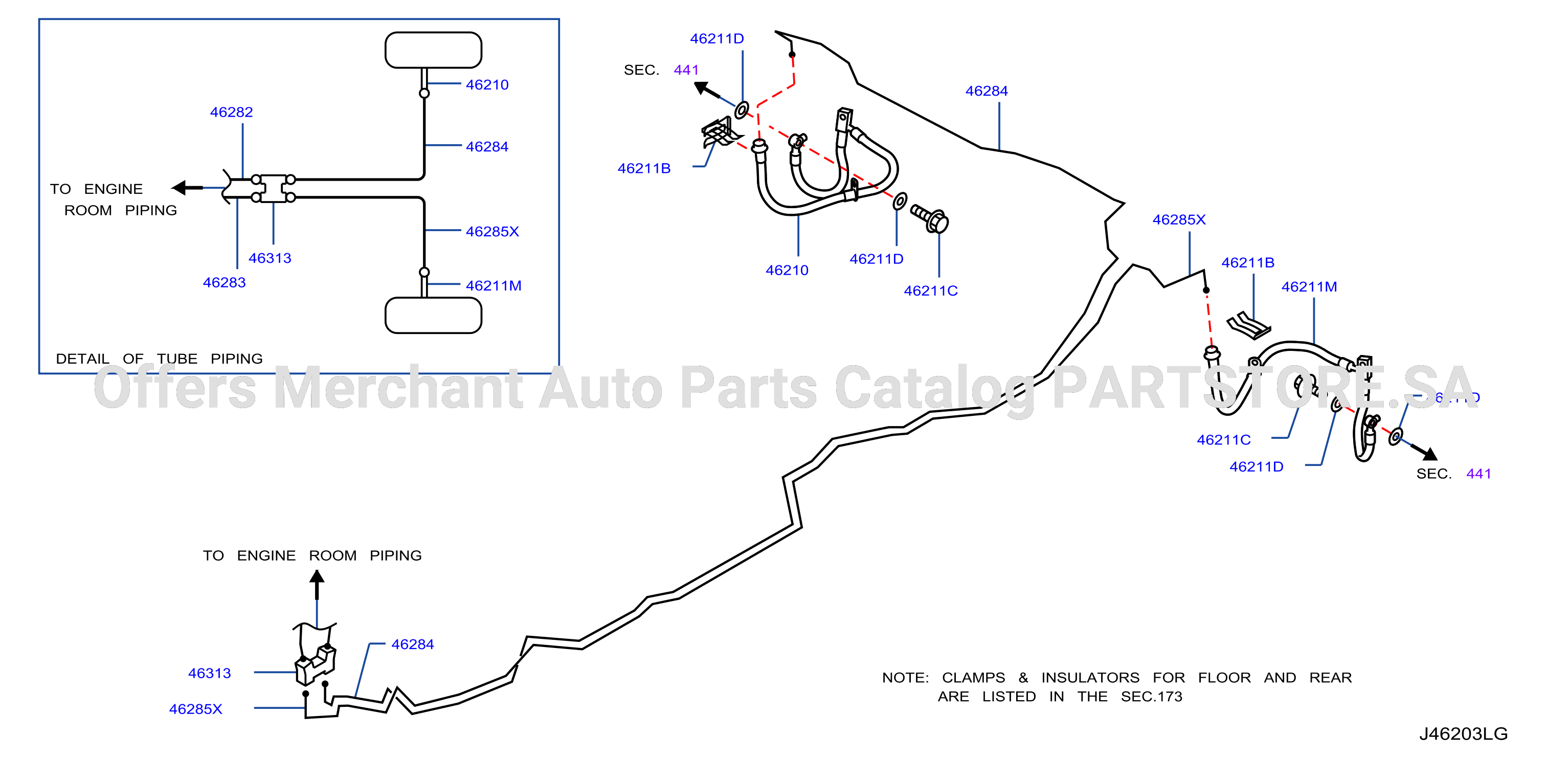 Brake Piping Control Rear Piping
