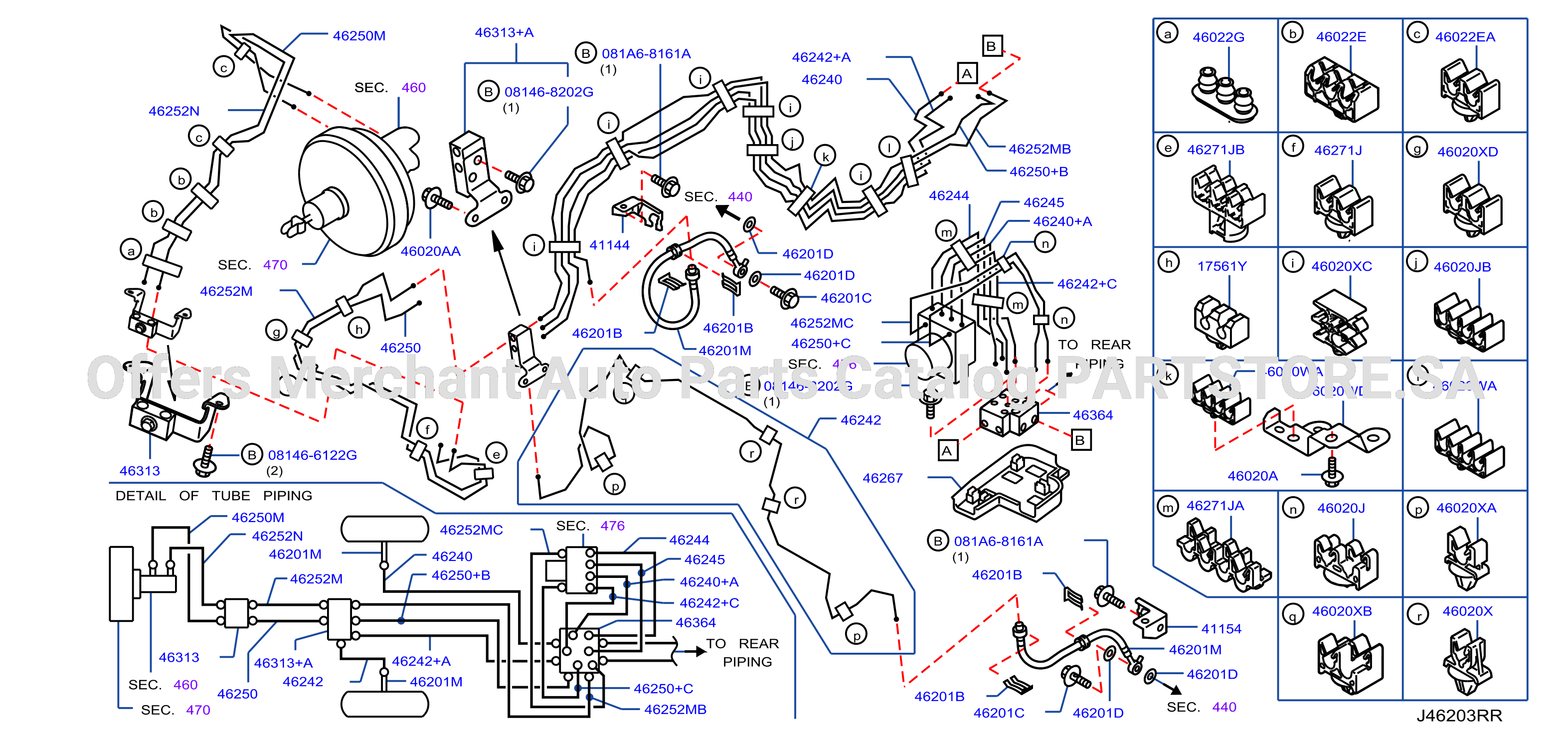 Brake Piping Control Front Piping Qr25De At Long Abs