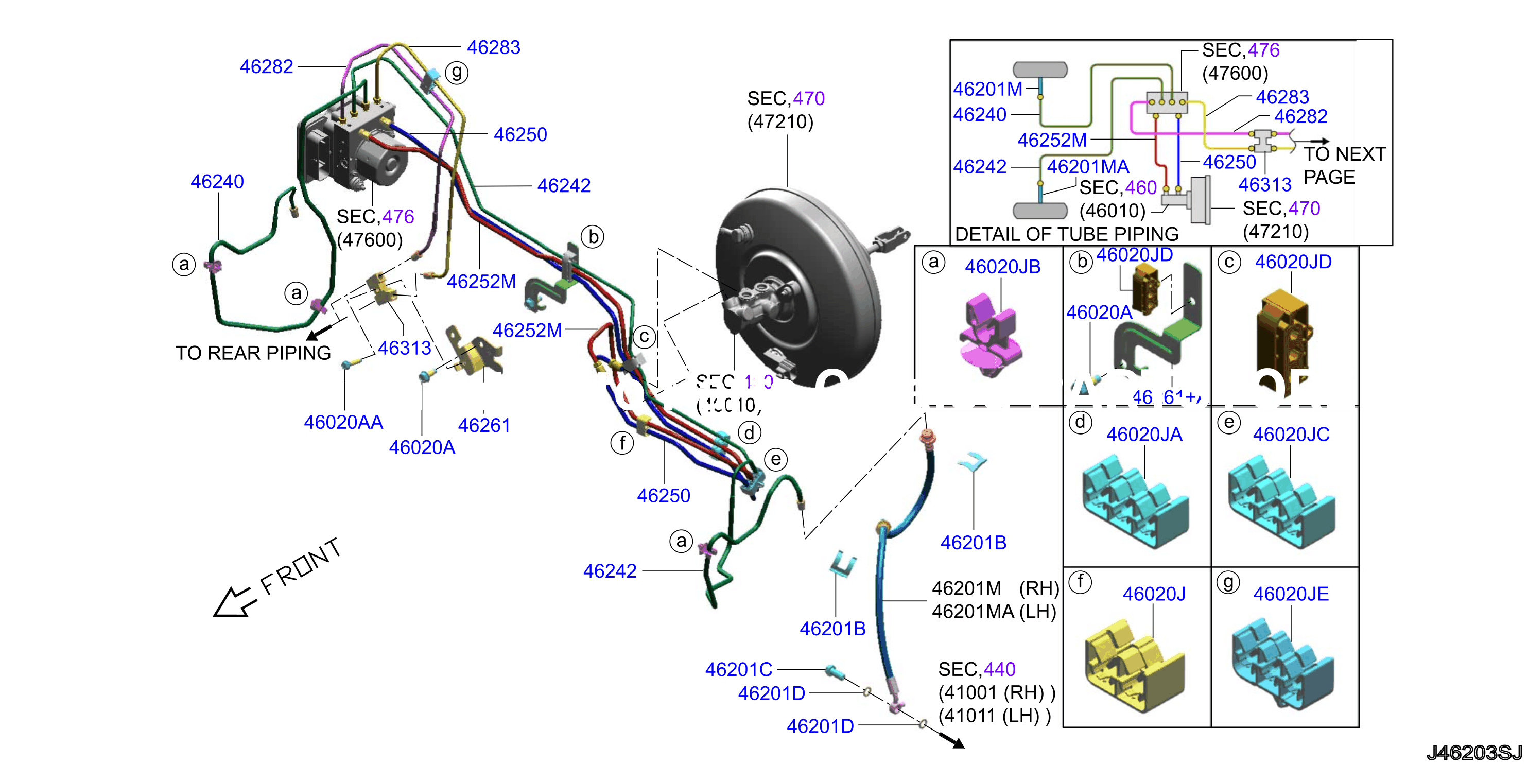 Brake Piping Control Front Piping