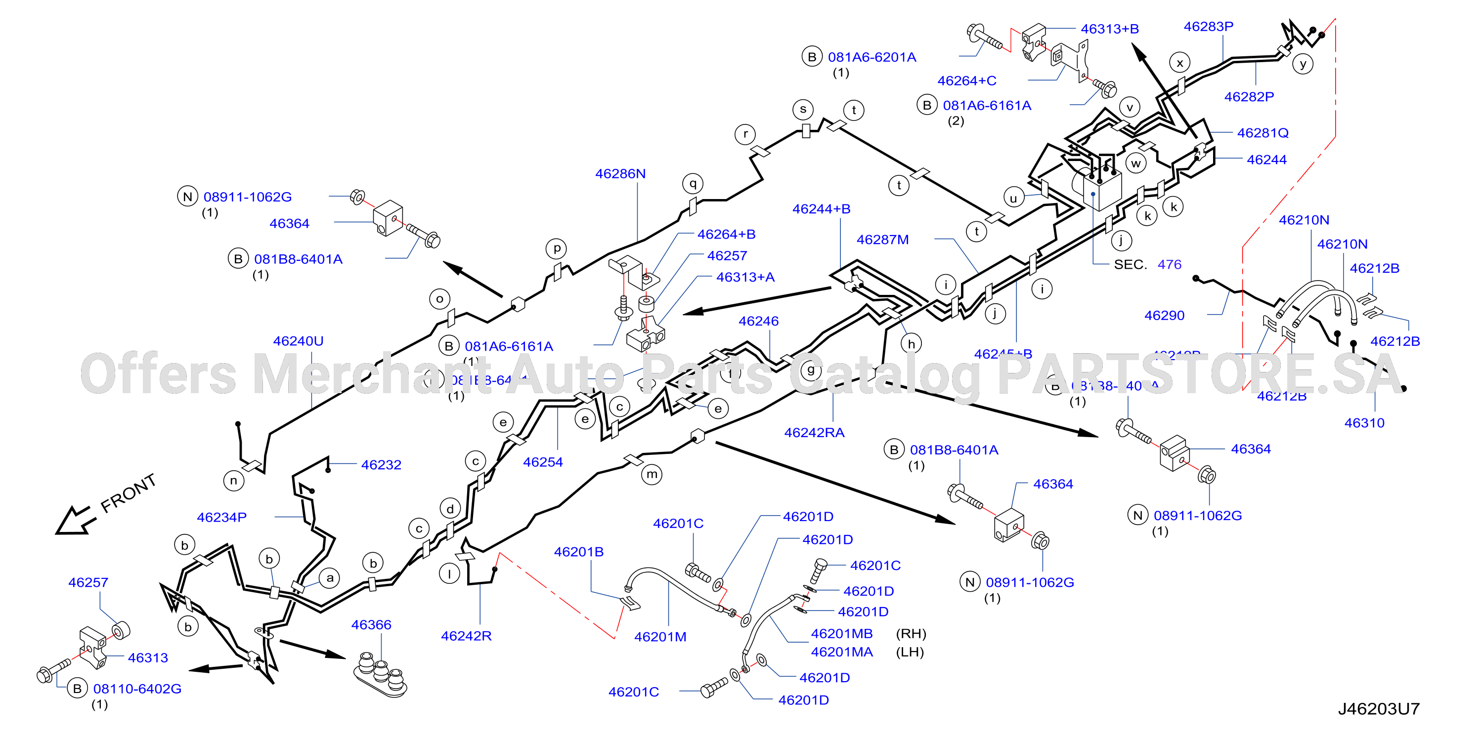 Brake Piping Control Piping Skidc