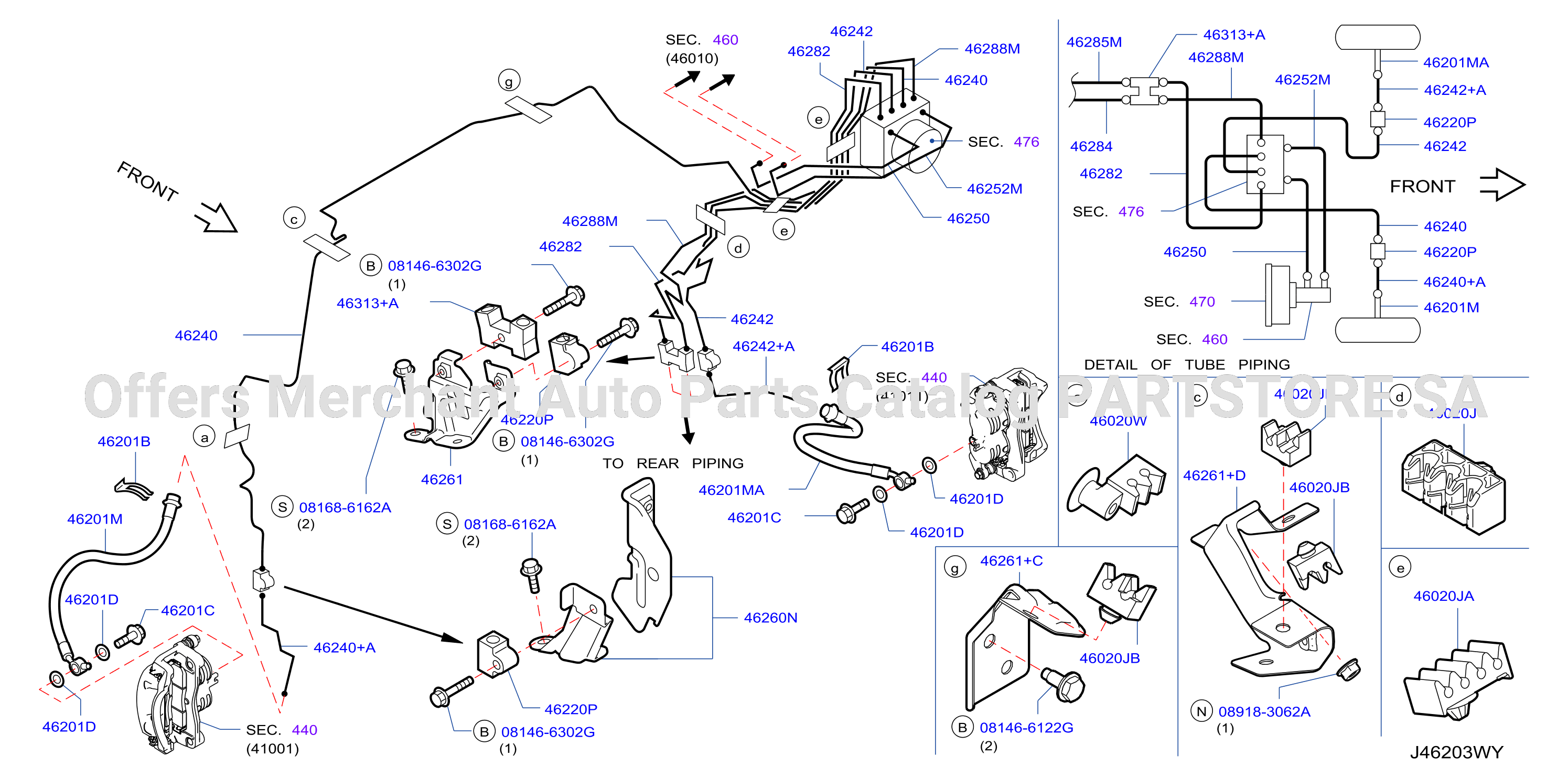 Brake Piping Control Front Piping