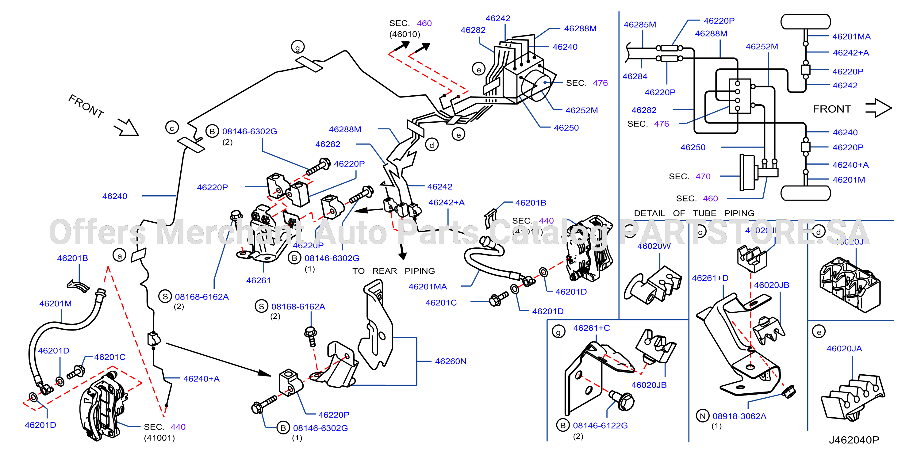 Brake Piping Control Front Piping