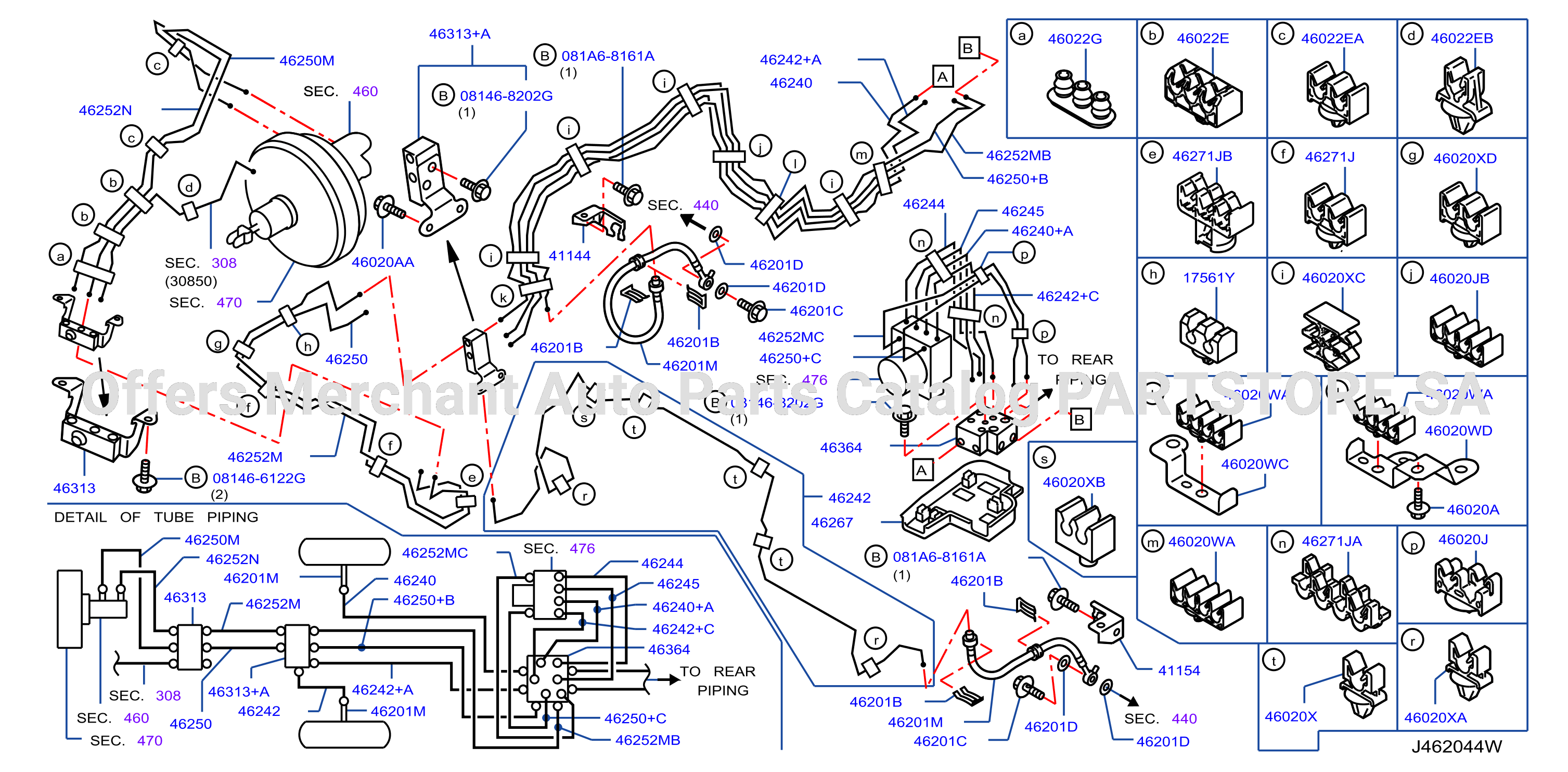 Brake Piping Control Front Piping Yd25Ddti Mt Wide Vdc
