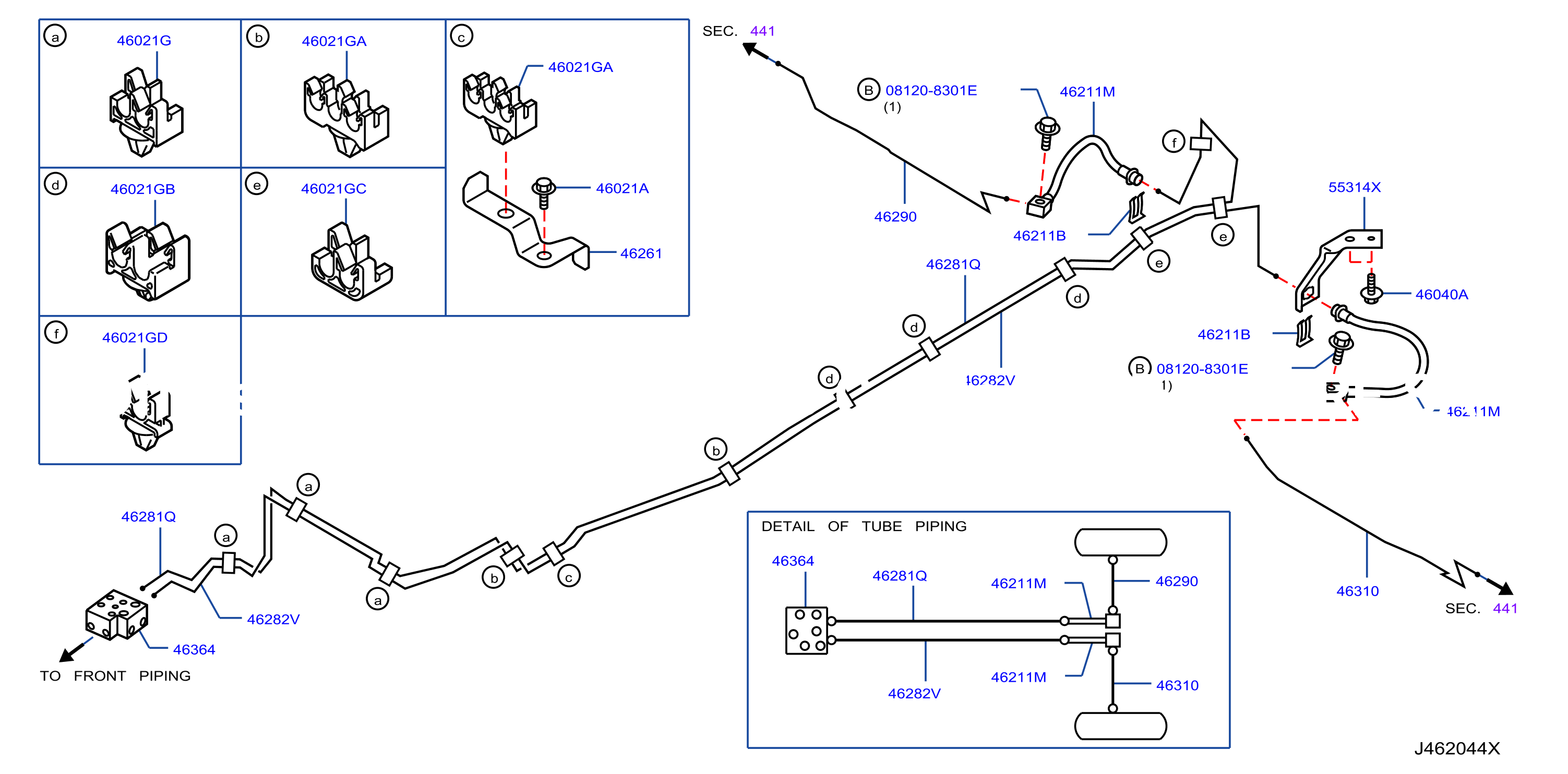 Brake Piping Control Rear Piping Yd25Ddti Mt Wide Vdc