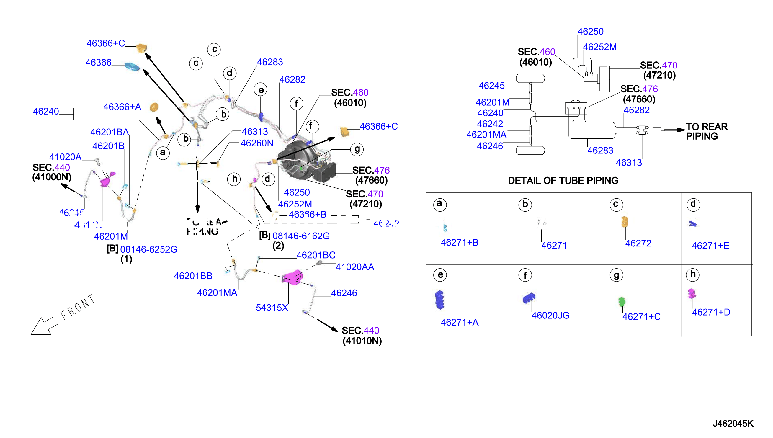 Brake Piping Control Front Piping