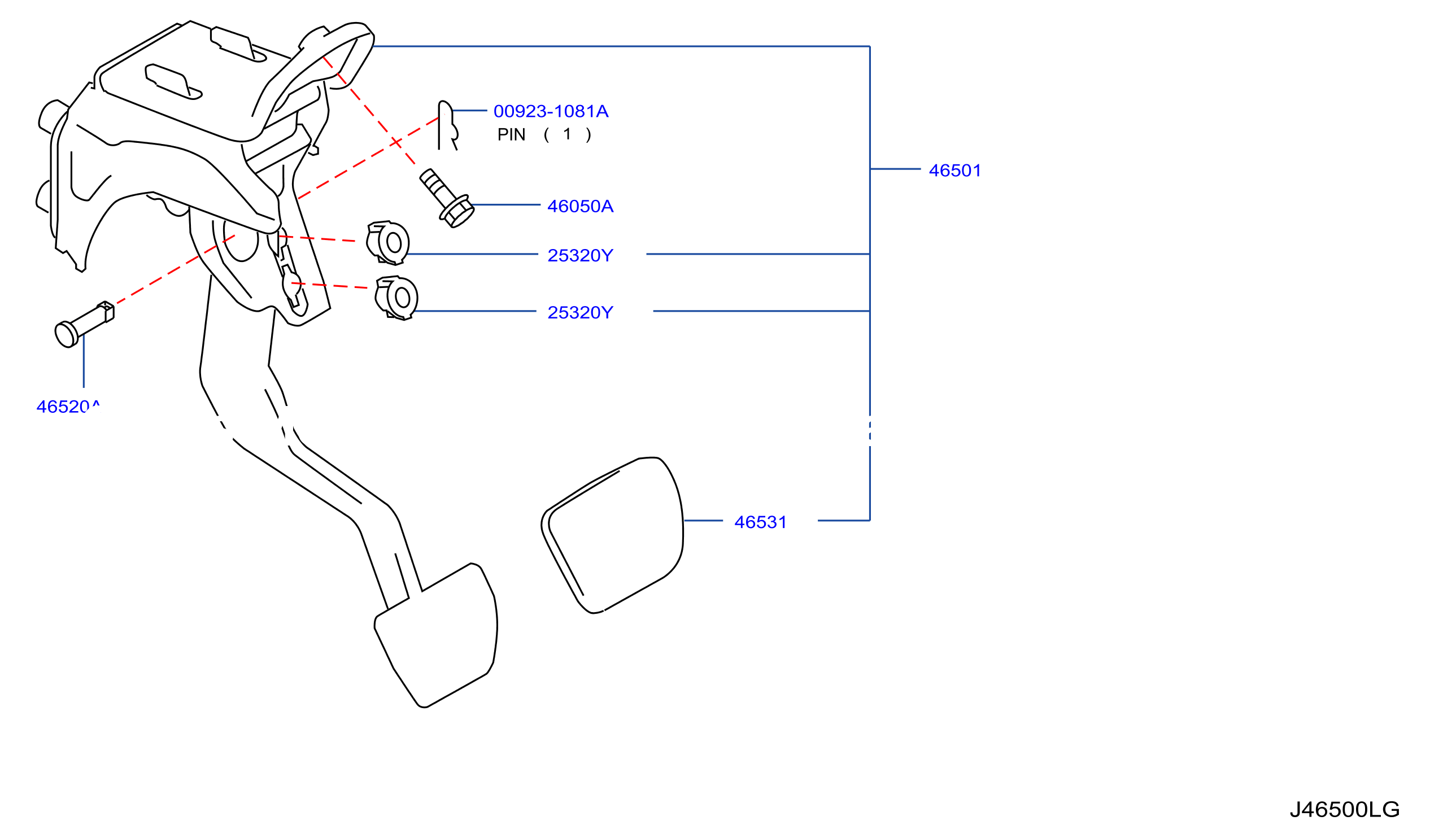 Brake Clutch Pedal W / O Sensor